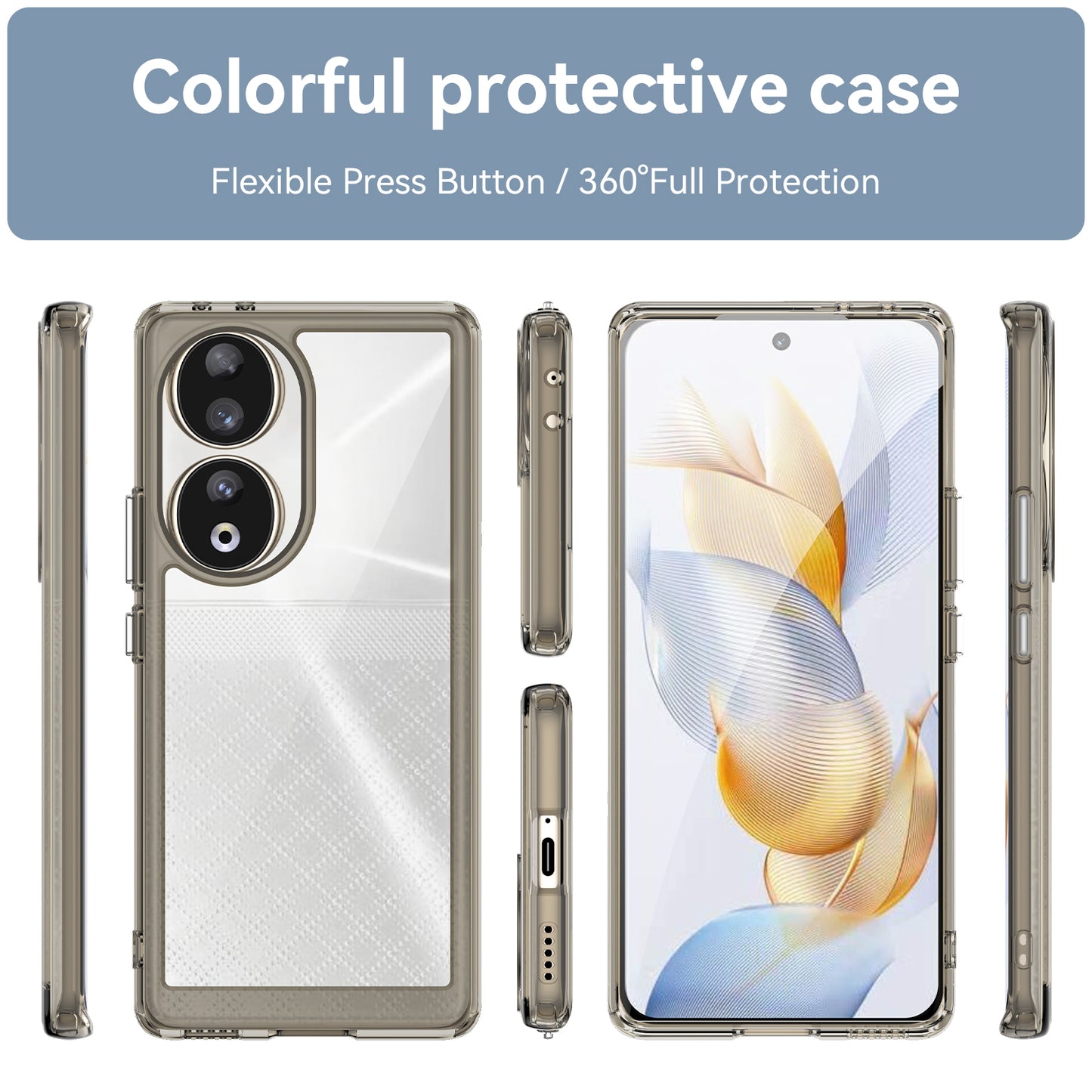For Honor 90 TPU+Acrylic Phone Case Drop Protection Back Cover