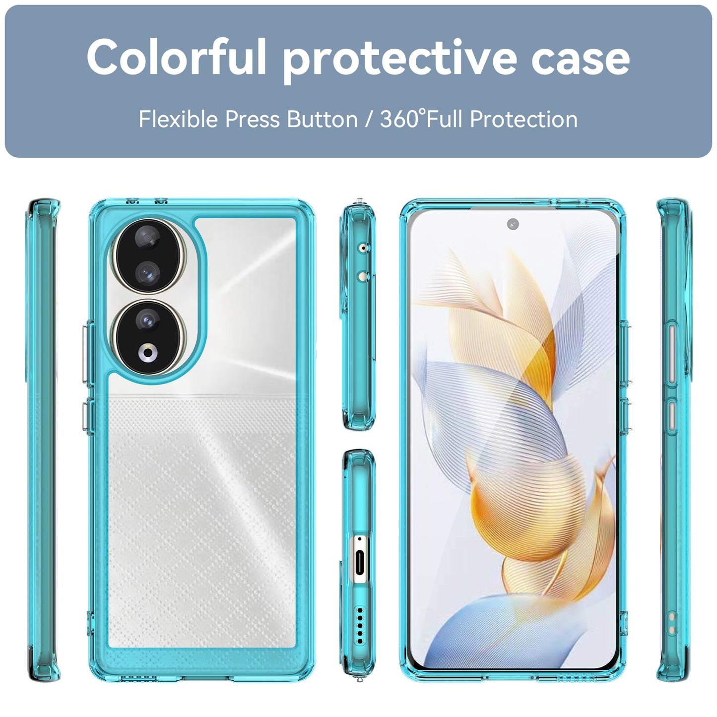 For Honor 90 TPU+Acrylic Phone Case Drop Protection Back Cover