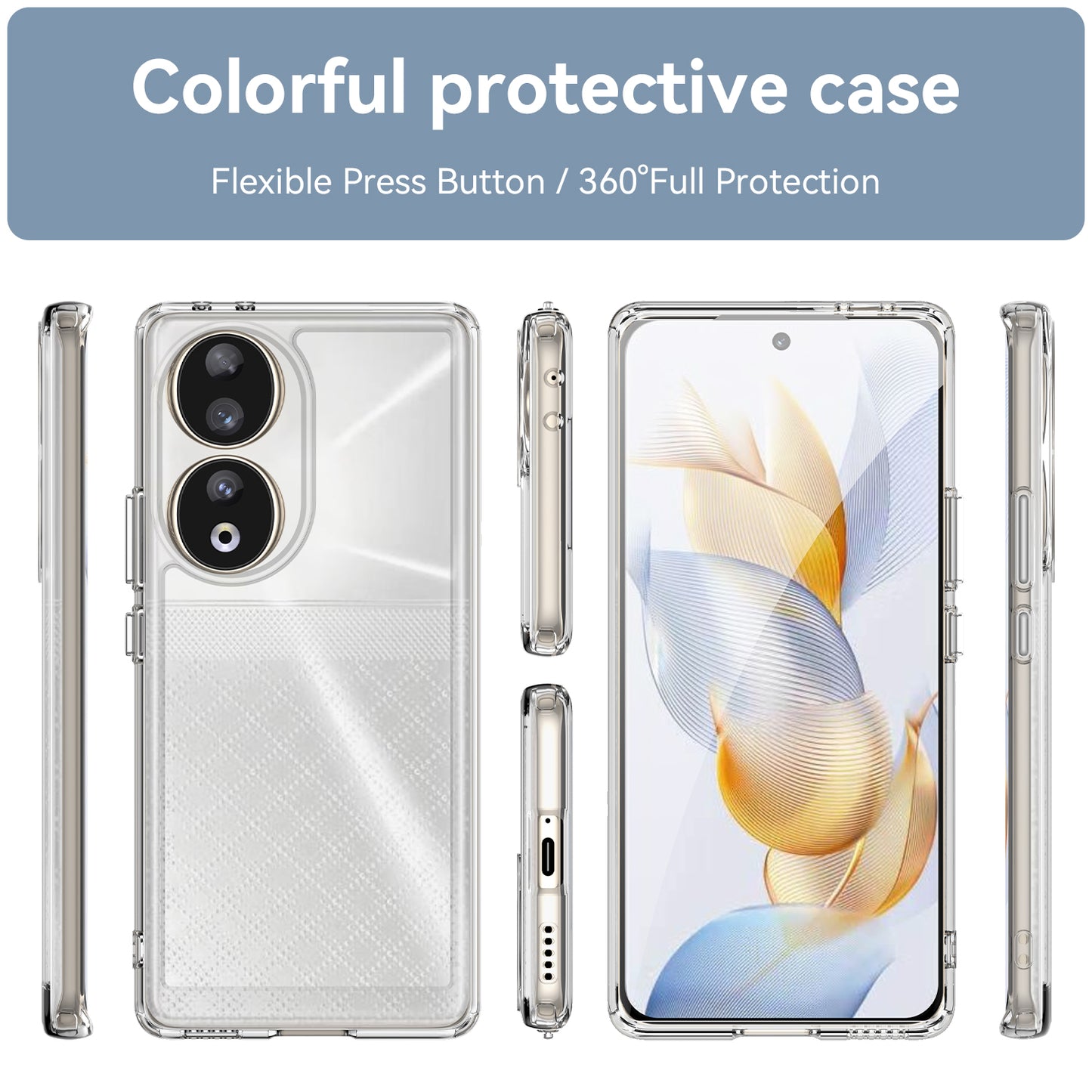 For Honor 90 TPU+Acrylic Phone Case Drop Protection Back Cover