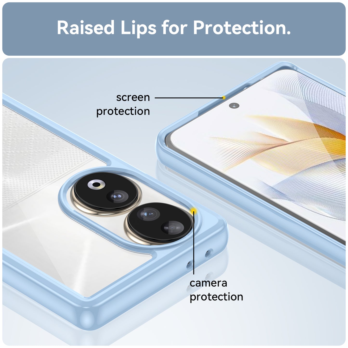 For Honor 90 TPU+Acrylic Phone Case Drop Protection Back Cover