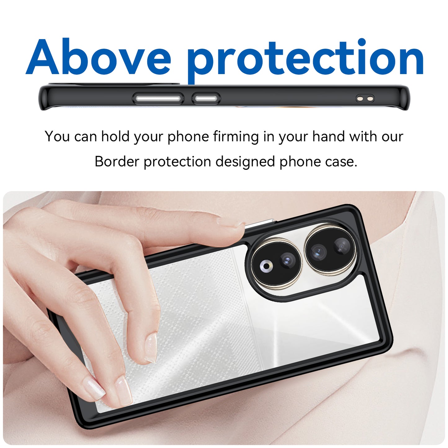 For Honor 90 TPU+Acrylic Phone Case Drop Protection Back Cover