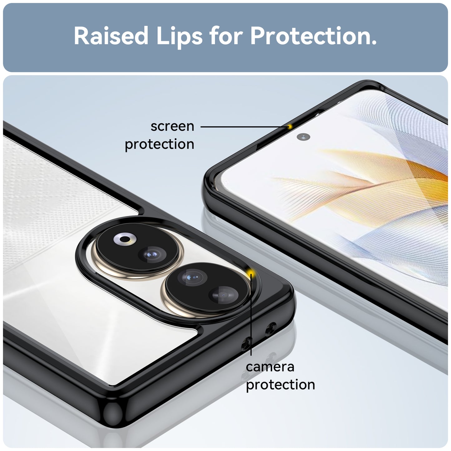 For Honor 90 TPU+Acrylic Phone Case Drop Protection Back Cover