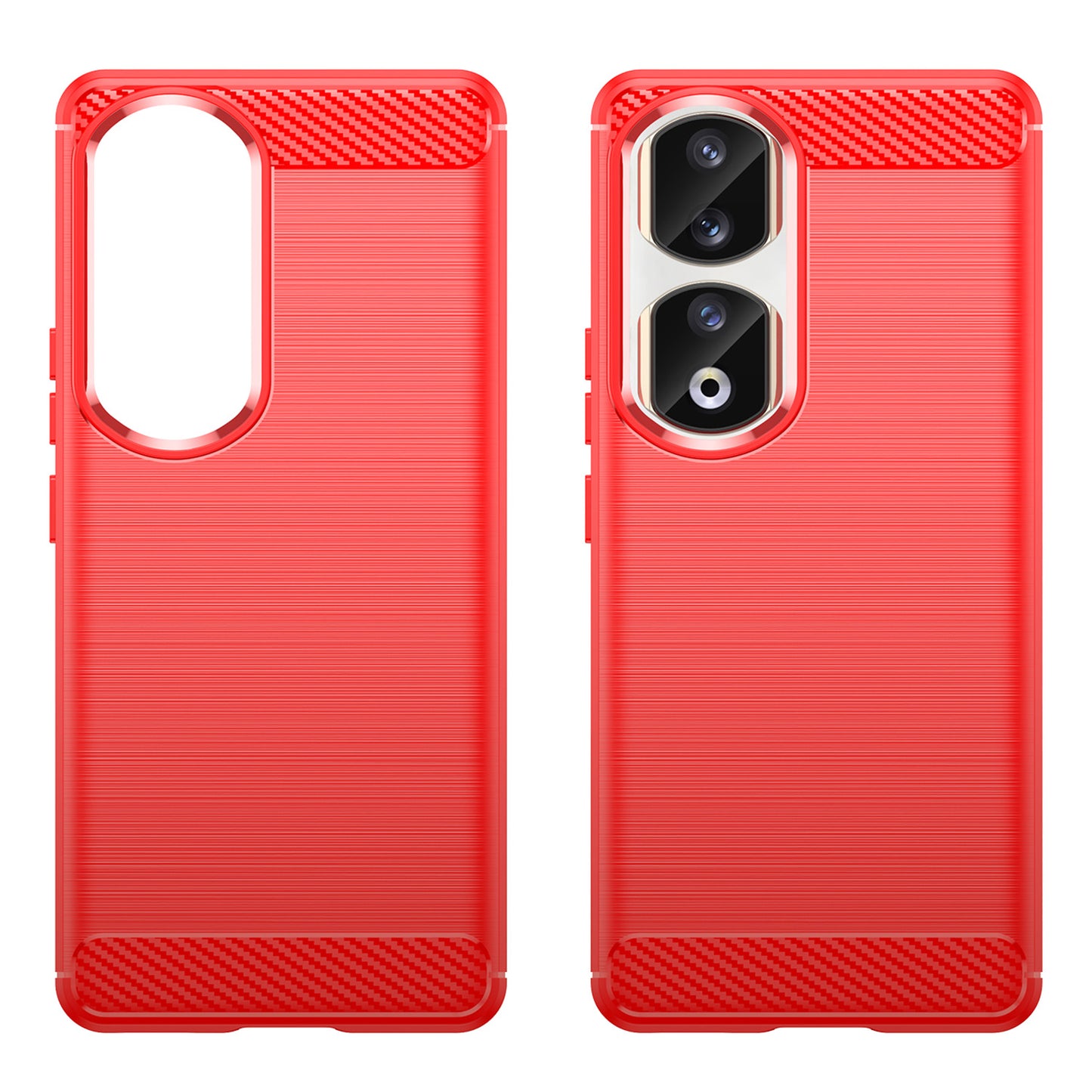 For Honor 90 Pro Carbon Fiber Texture Phone Case Soft TPU Brushed Anti-fall Cover