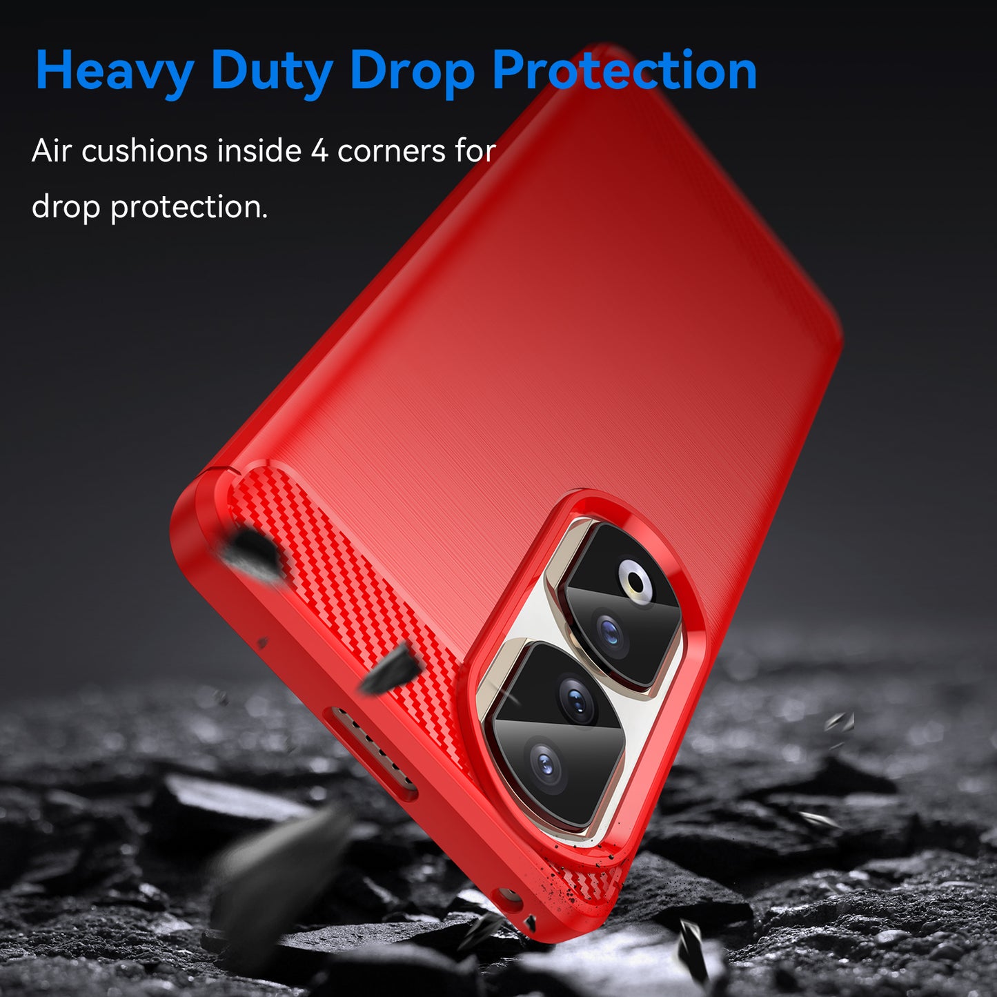 For Honor 90 Pro Carbon Fiber Texture Phone Case Soft TPU Brushed Anti-fall Cover