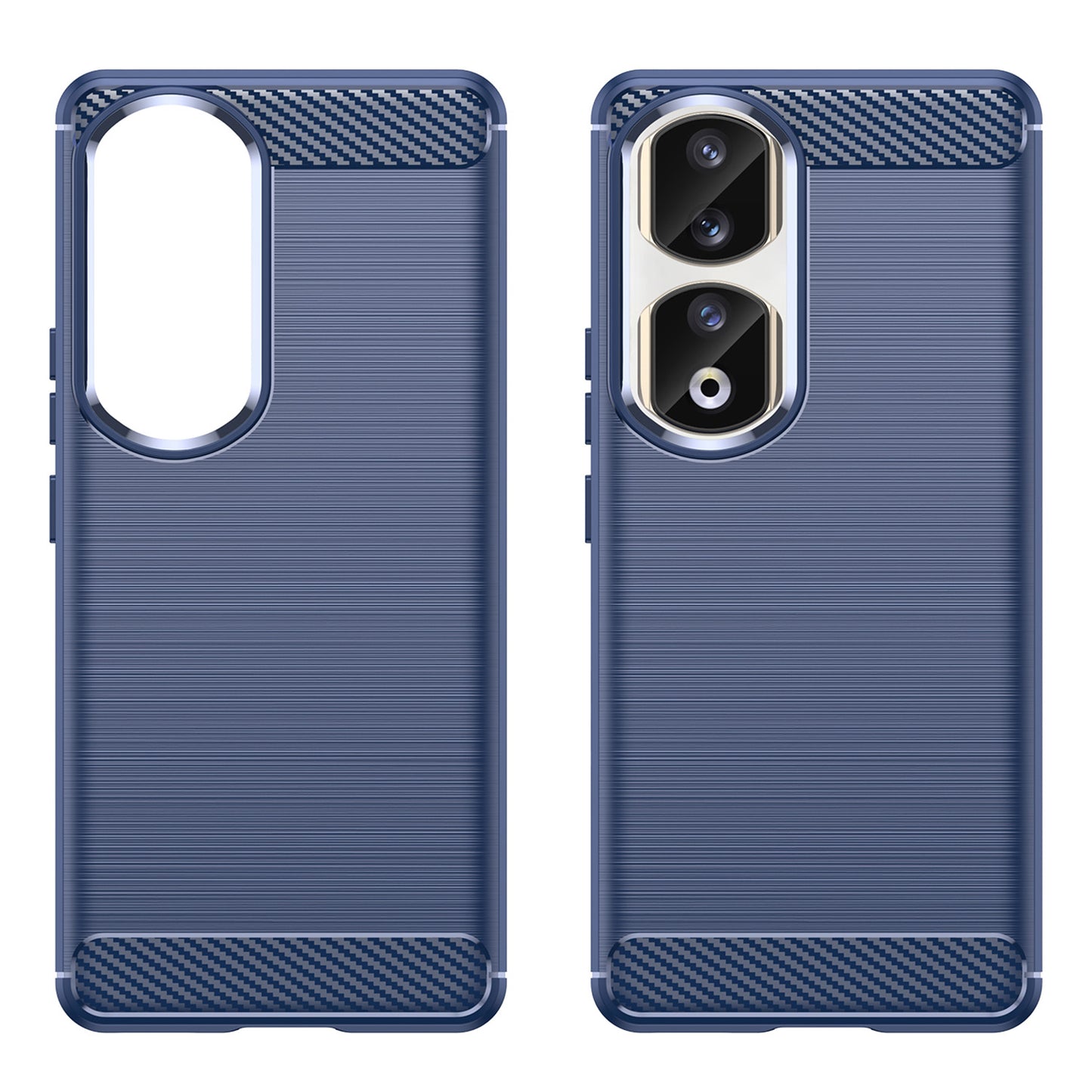 For Honor 90 Pro Carbon Fiber Texture Phone Case Soft TPU Brushed Anti-fall Cover