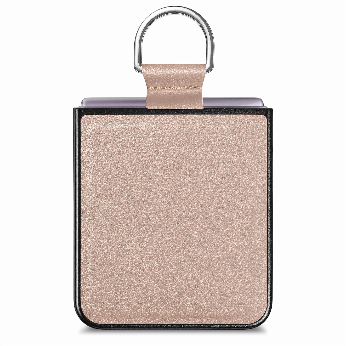 Finger Ring Holder Phone Case for Motorola Razr 40 5G , Litchi Texture Leather Coated PC Cover