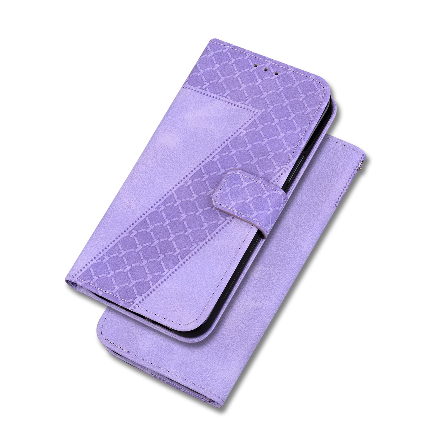 For Huawei nova Y61 4G Stand Cover Imprinted 7-Shape Pattern Wallet Flip Leather Phone Case