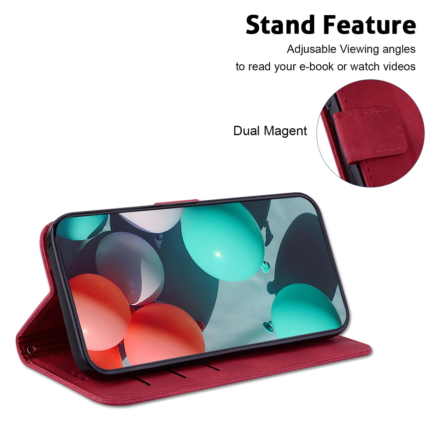 For Huawei nova Y61 4G Stand Cover Imprinted 7-Shape Pattern Wallet Flip Leather Phone Case