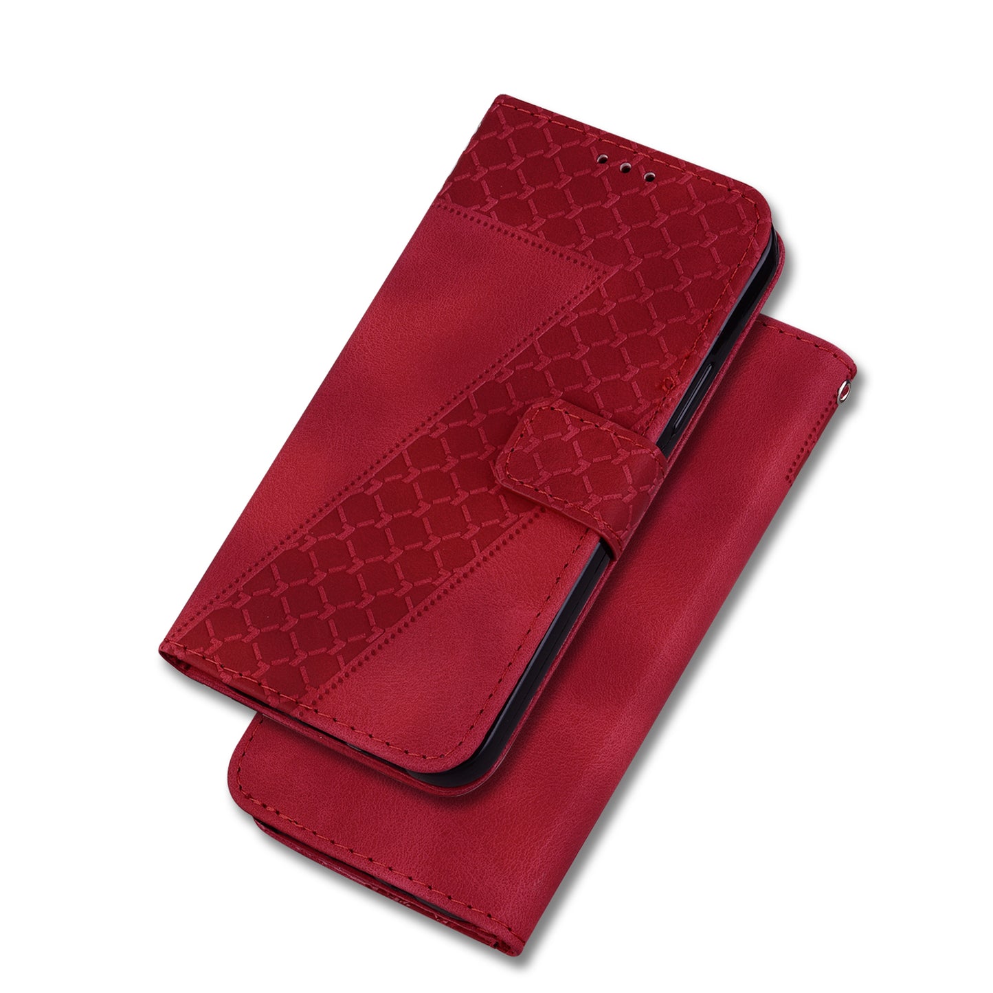 For Huawei nova Y61 4G Stand Cover Imprinted 7-Shape Pattern Wallet Flip Leather Phone Case