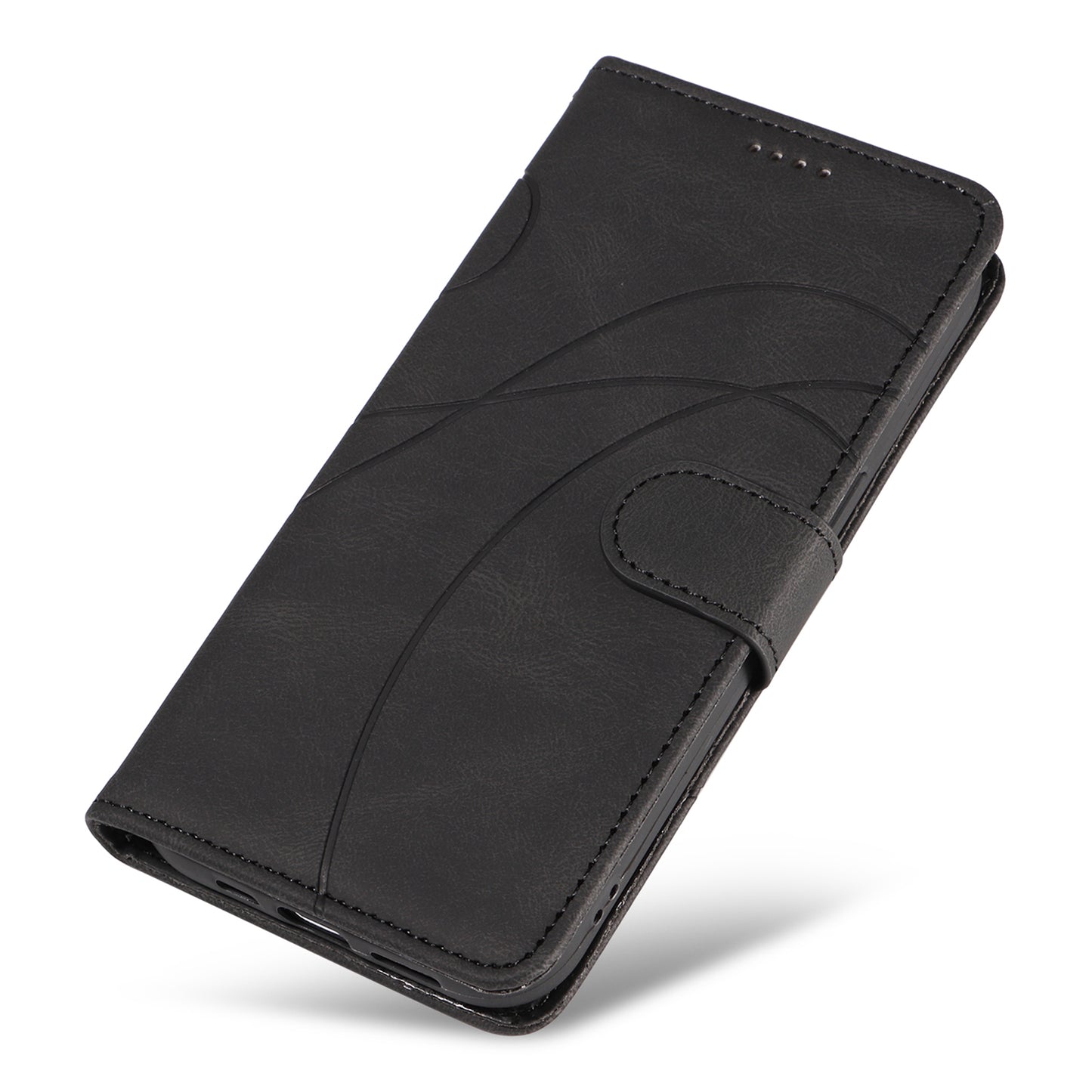For Honor 90 Pro Slim-Fit Phone Case Imprinted Line Wallet Stand PU Leather Phone Cover