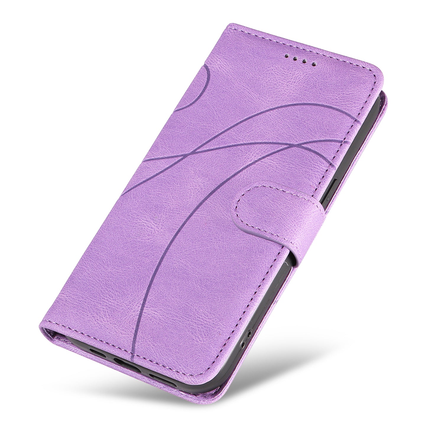 For Honor 90 Pro Slim-Fit Phone Case Imprinted Line Wallet Stand PU Leather Phone Cover