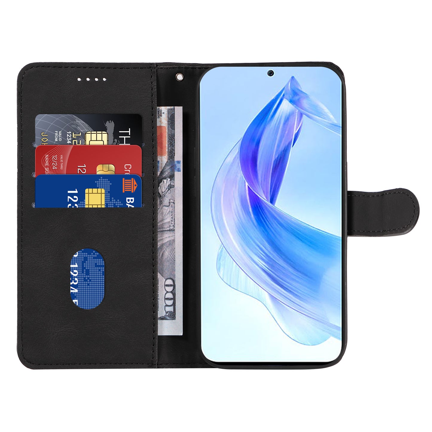 For Honor 90 Lite 5G / X50i 5G Cell Phone Case Imprinted Design Wallet TPU+PU Leather Stand Cover