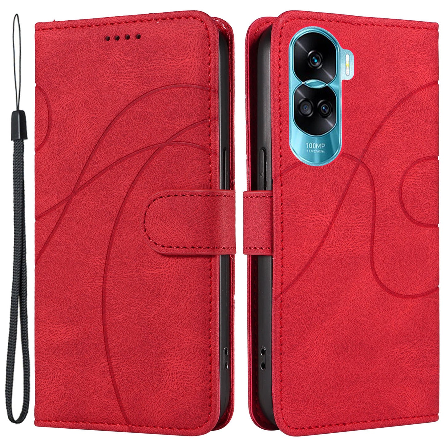 For Honor 90 Lite 5G / X50i 5G Cell Phone Case Imprinted Design Wallet TPU+PU Leather Stand Cover