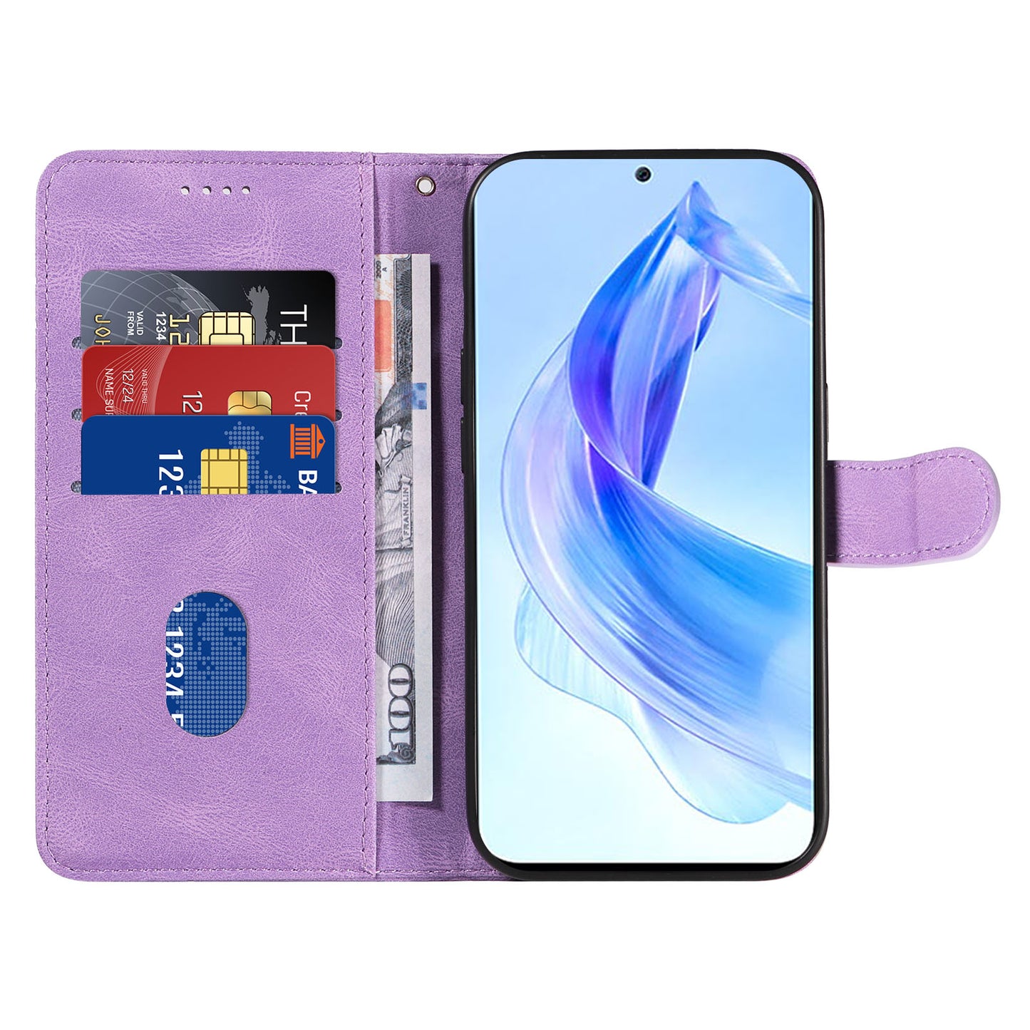 For Honor 90 Lite 5G / X50i 5G Cell Phone Case Imprinted Design Wallet TPU+PU Leather Stand Cover