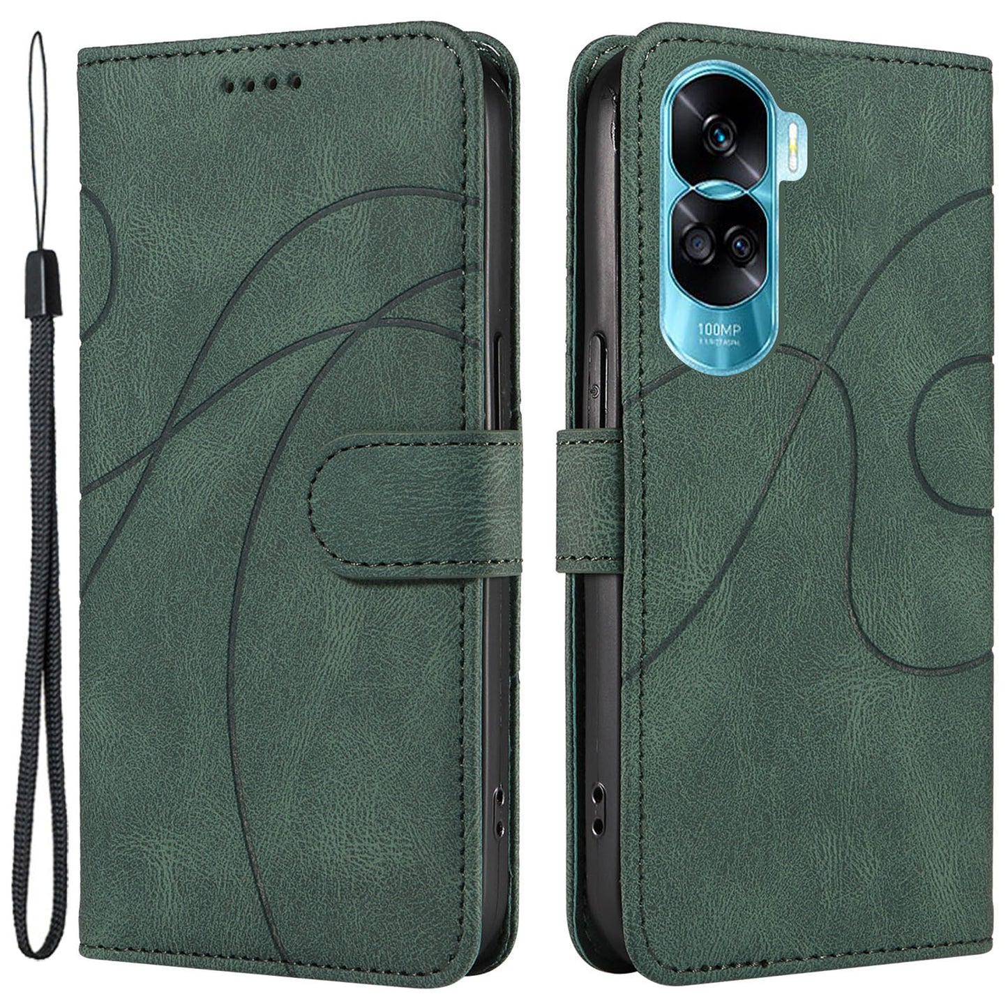 For Honor 90 Lite 5G / X50i 5G Cell Phone Case Imprinted Design Wallet TPU+PU Leather Stand Cover