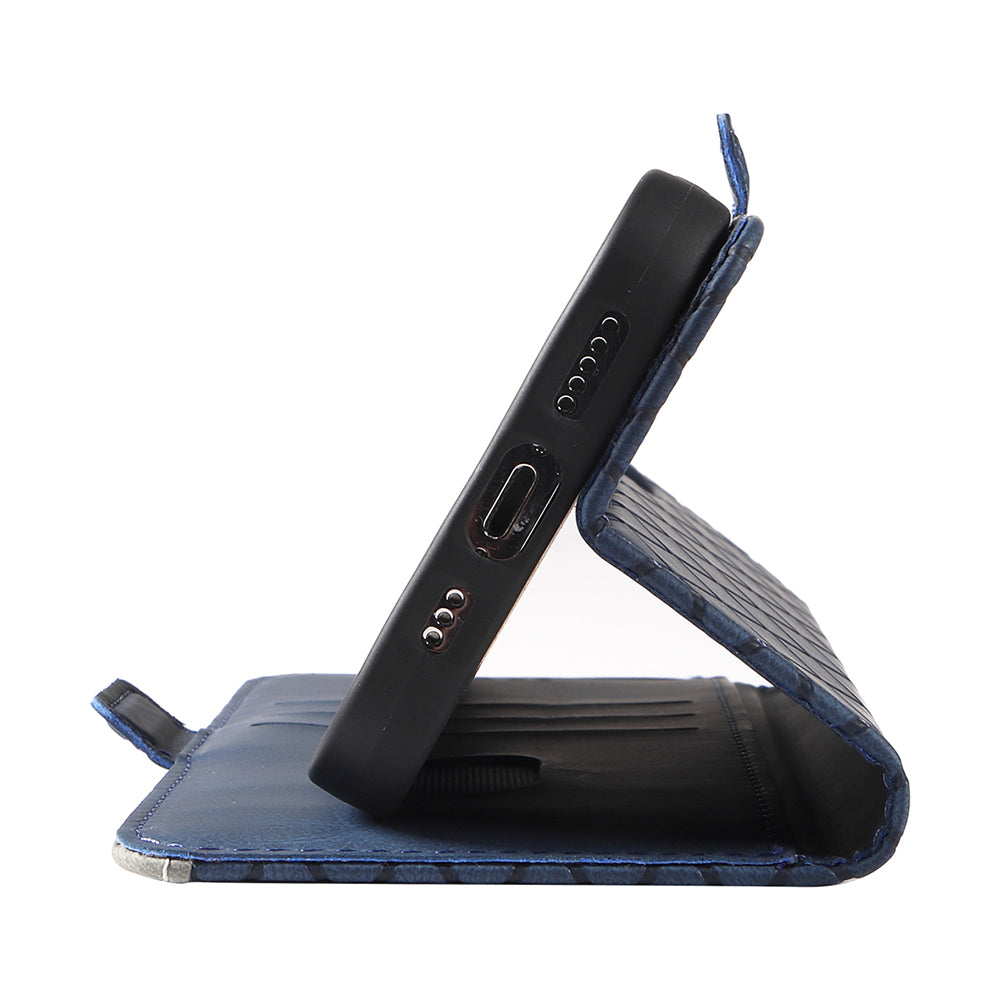For Honor 90 Splicing PU Leather Phone Case Rhombus Imprinted Flip Stand Wallet Cover