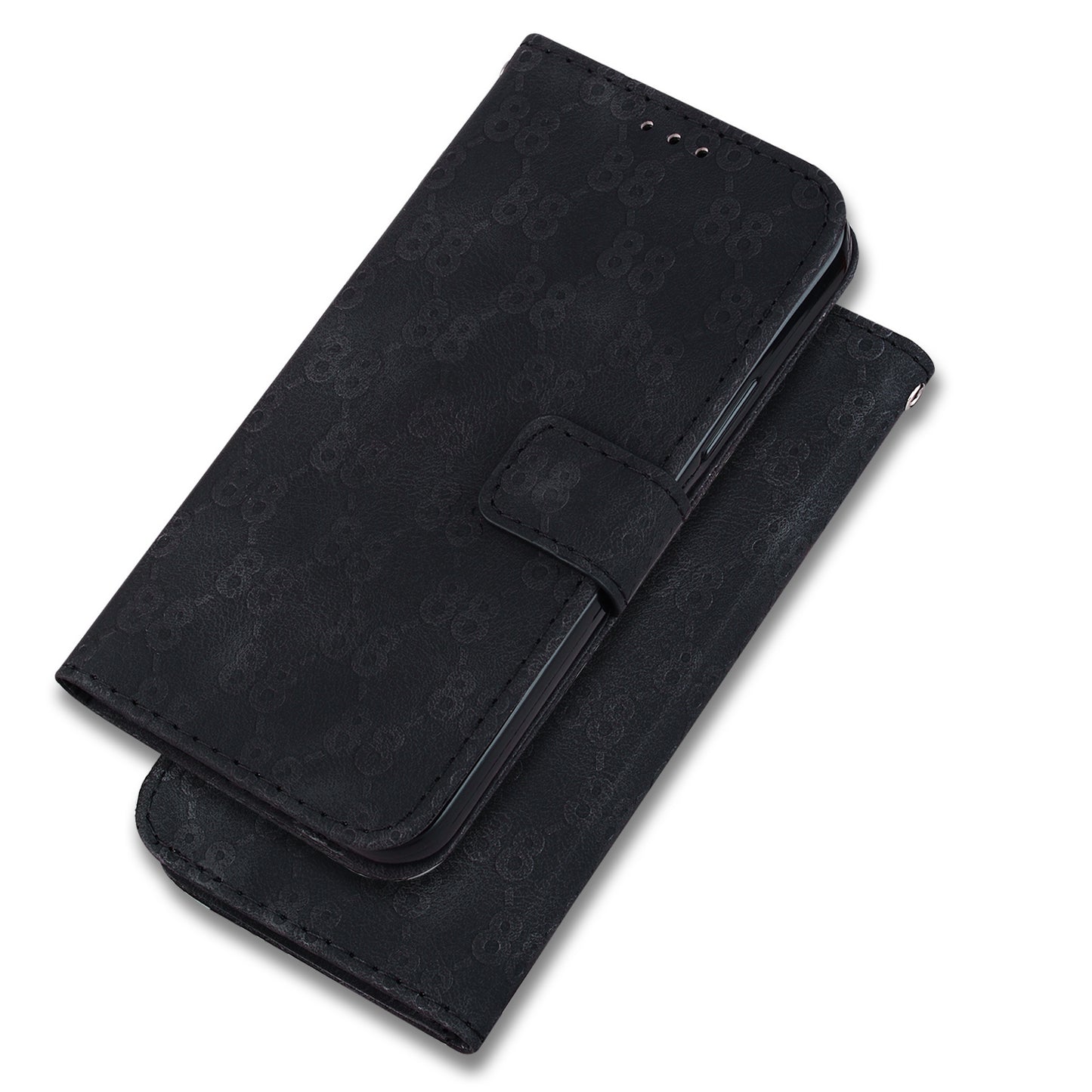 For Honor X9 4G / X9 5G Double 8-Shape Imprint Leather Shell Anti-fall Wallet Stand Phone Cover