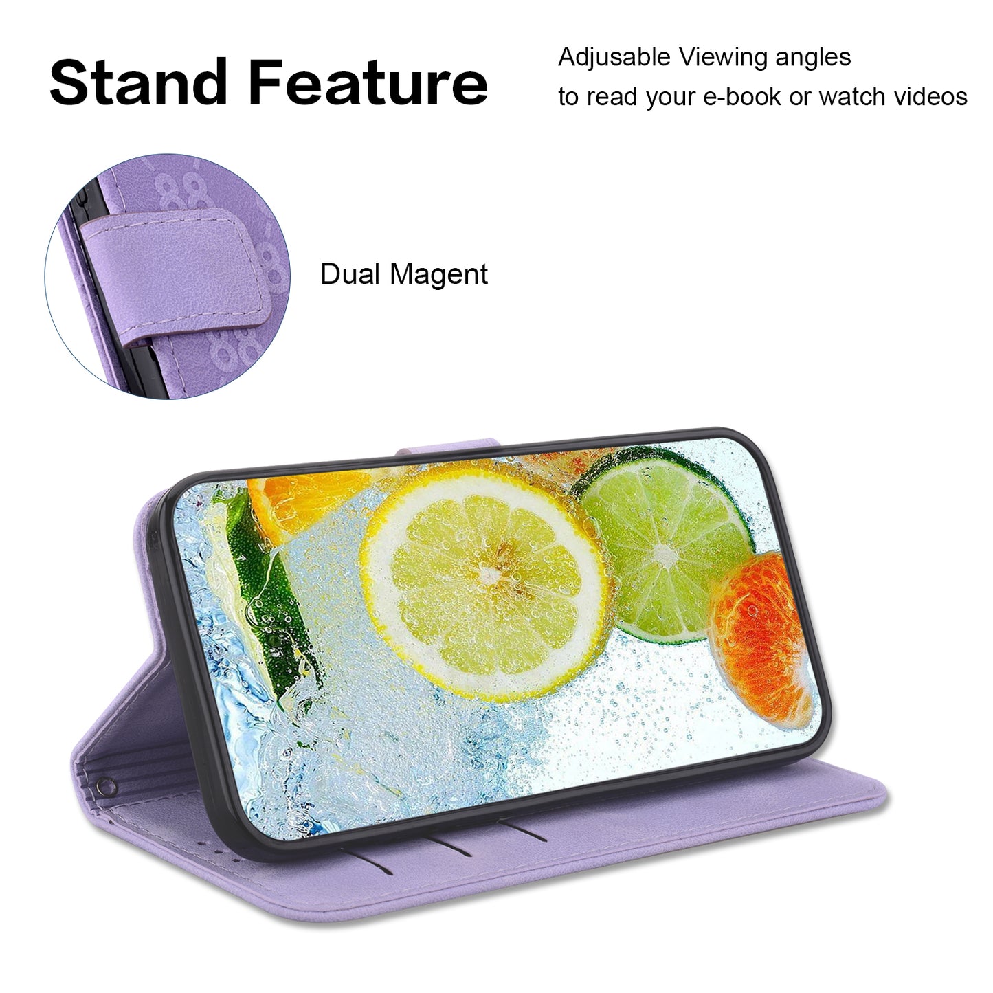 For Honor X9 4G / X9 5G Double 8-Shape Imprint Leather Shell Anti-fall Wallet Stand Phone Cover