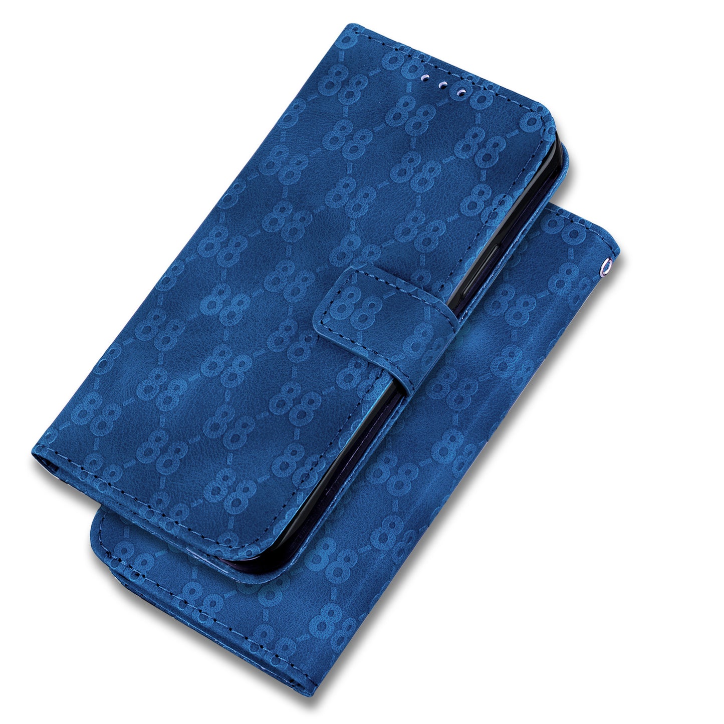 For Honor X9 4G / X9 5G Double 8-Shape Imprint Leather Shell Anti-fall Wallet Stand Phone Cover