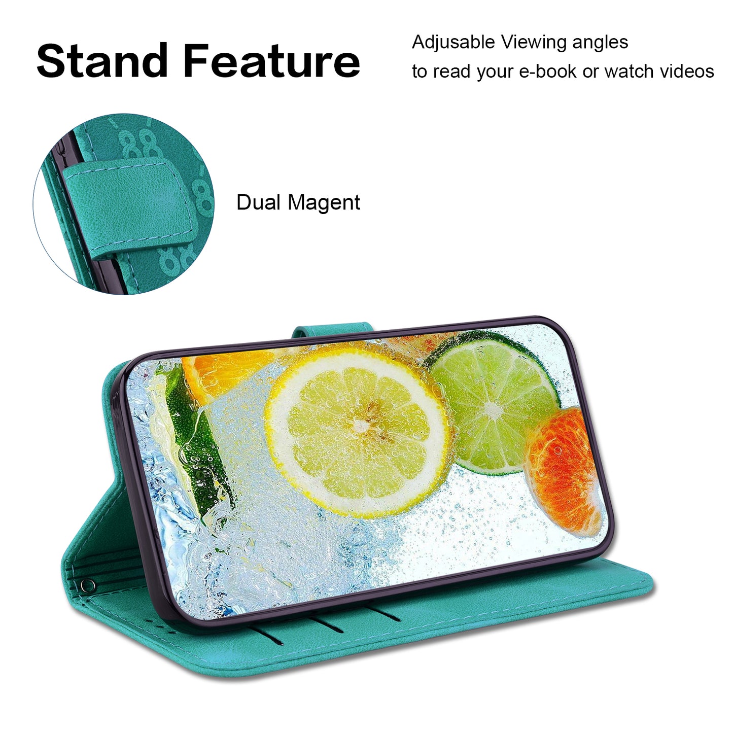 For Honor X9 4G / X9 5G Double 8-Shape Imprint Leather Shell Anti-fall Wallet Stand Phone Cover