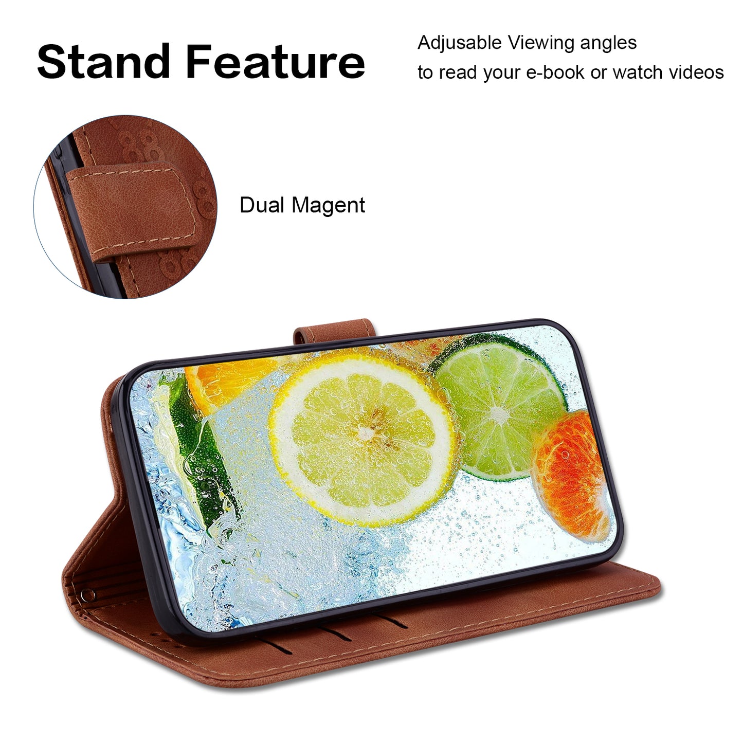 For Honor X9 4G / X9 5G Double 8-Shape Imprint Leather Shell Anti-fall Wallet Stand Phone Cover