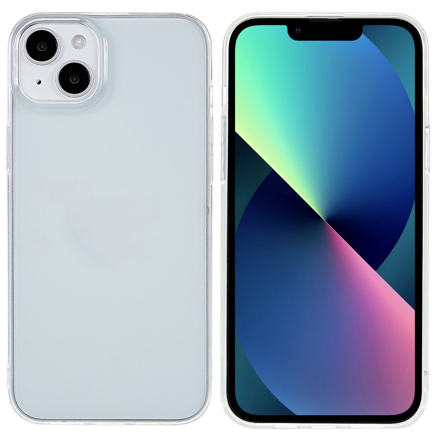 2.0mm TPU Phone Case for iPhone 15 , Watermark-free Transparent Protective Phone Cover