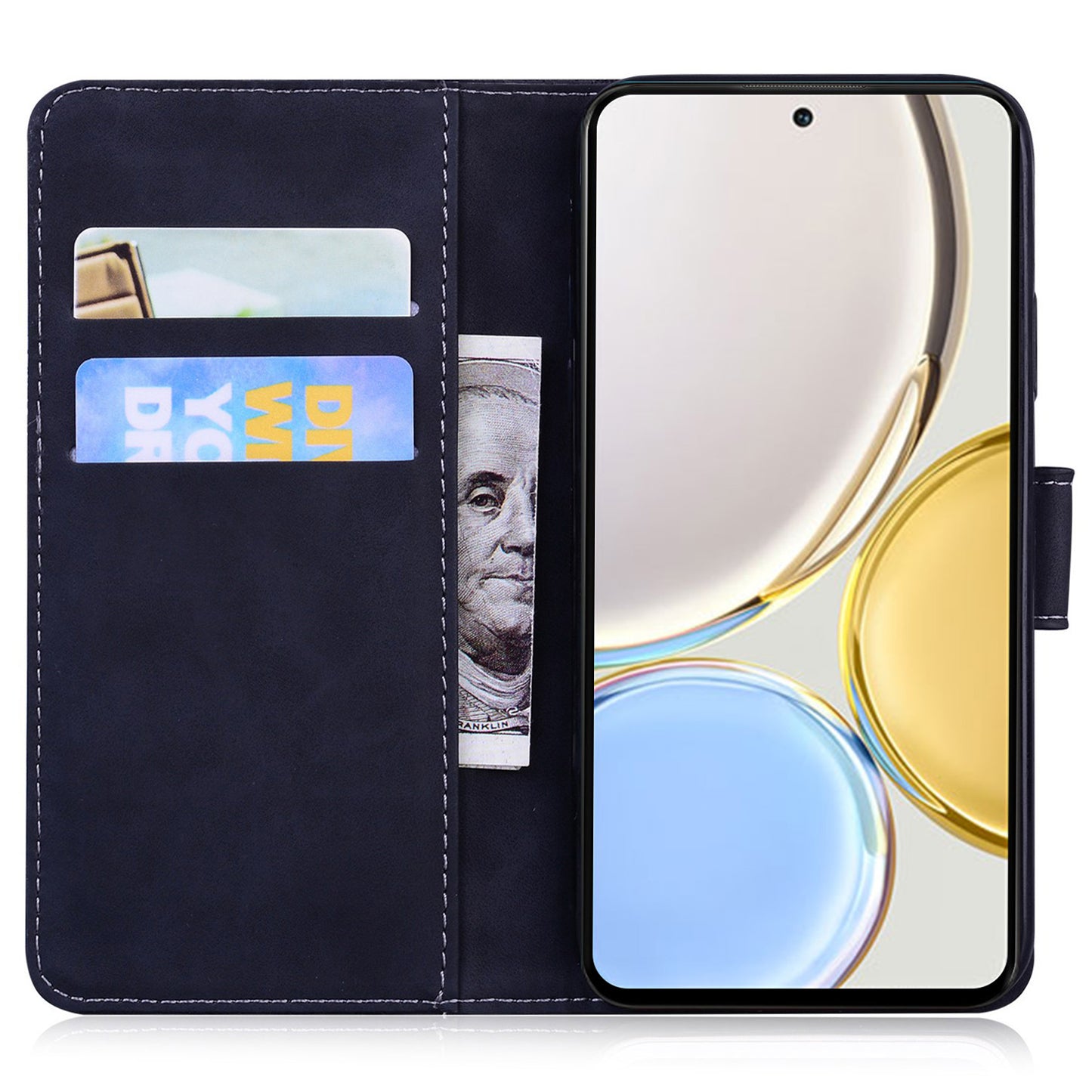 For Honor 90 Pro Anti-Scratch Wallet Phone Case Butterfly Printing Skin-Touch PU Leather Flip Cover