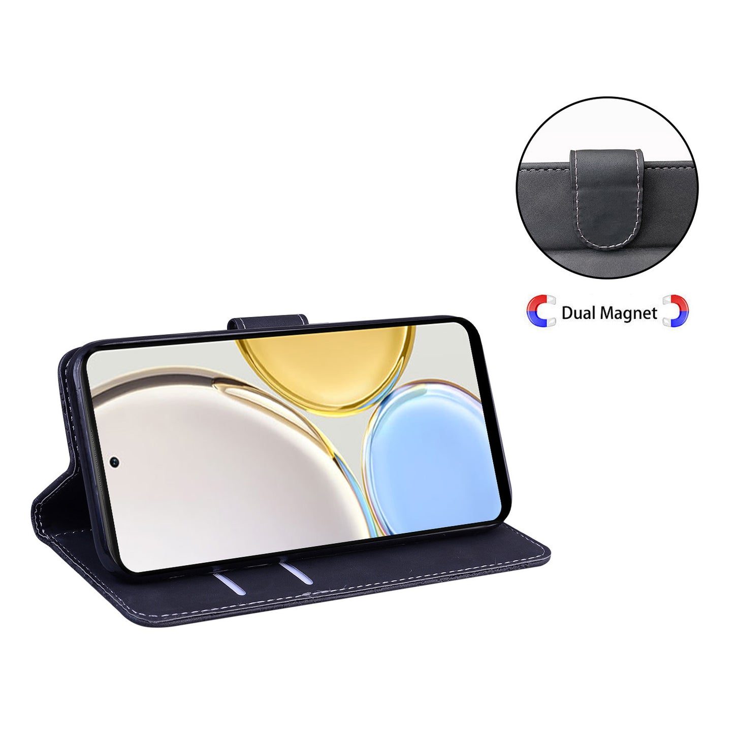 For Honor 90 Pro Anti-Scratch Wallet Phone Case Butterfly Printing Skin-Touch PU Leather Flip Cover