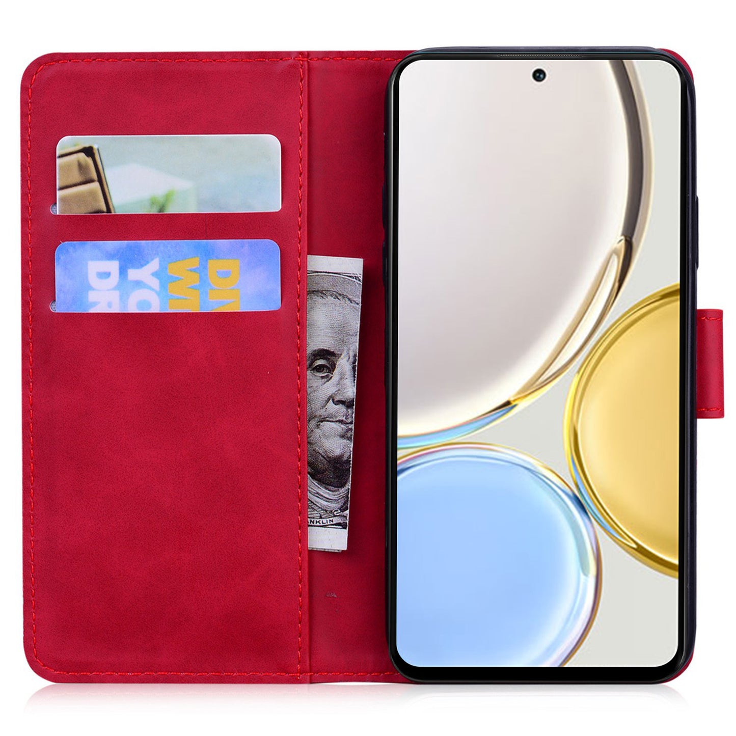 For Honor 90 Pro Anti-Scratch Wallet Phone Case Butterfly Printing Skin-Touch PU Leather Flip Cover