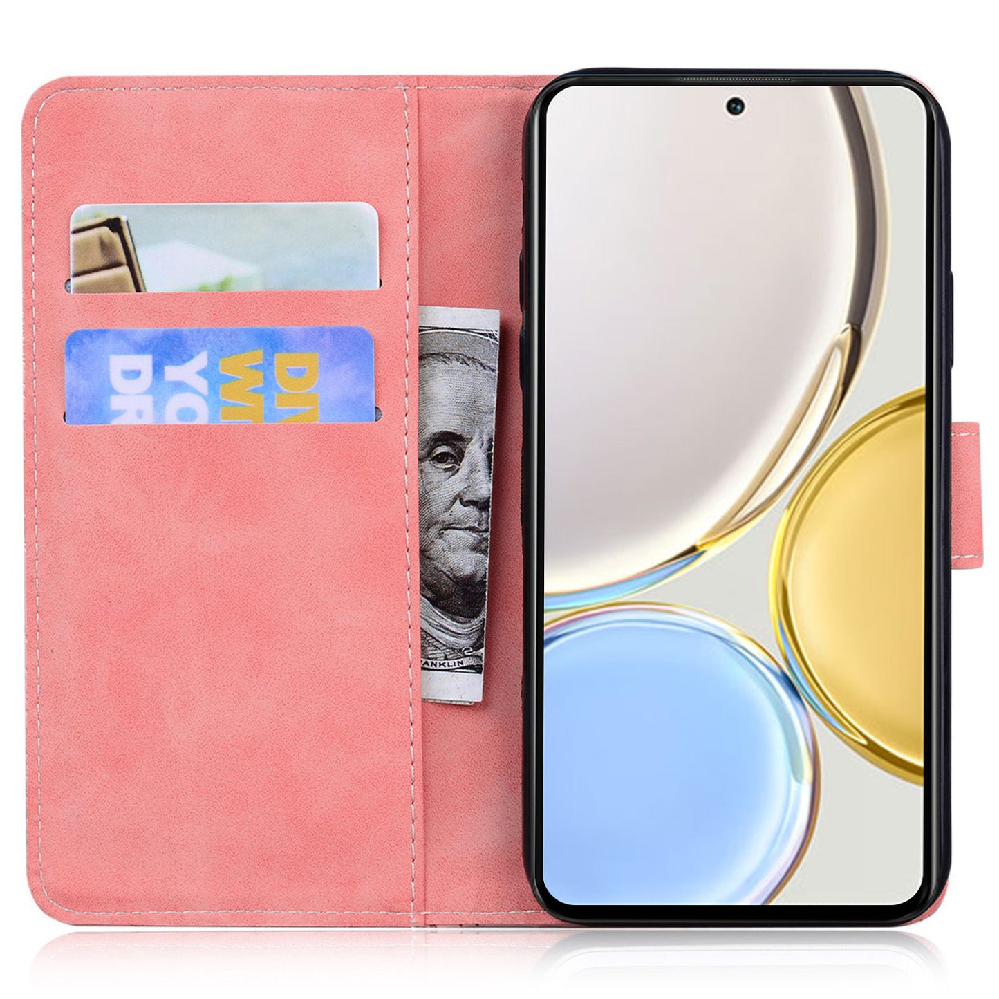 For Honor 90 Pro Anti-Scratch Wallet Phone Case Butterfly Printing Skin-Touch PU Leather Flip Cover