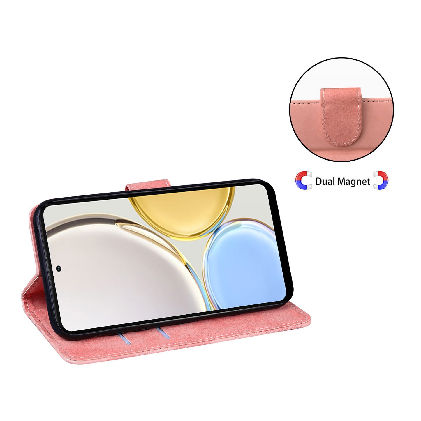 For Honor 90 Pro Anti-Scratch Wallet Phone Case Butterfly Printing Skin-Touch PU Leather Flip Cover