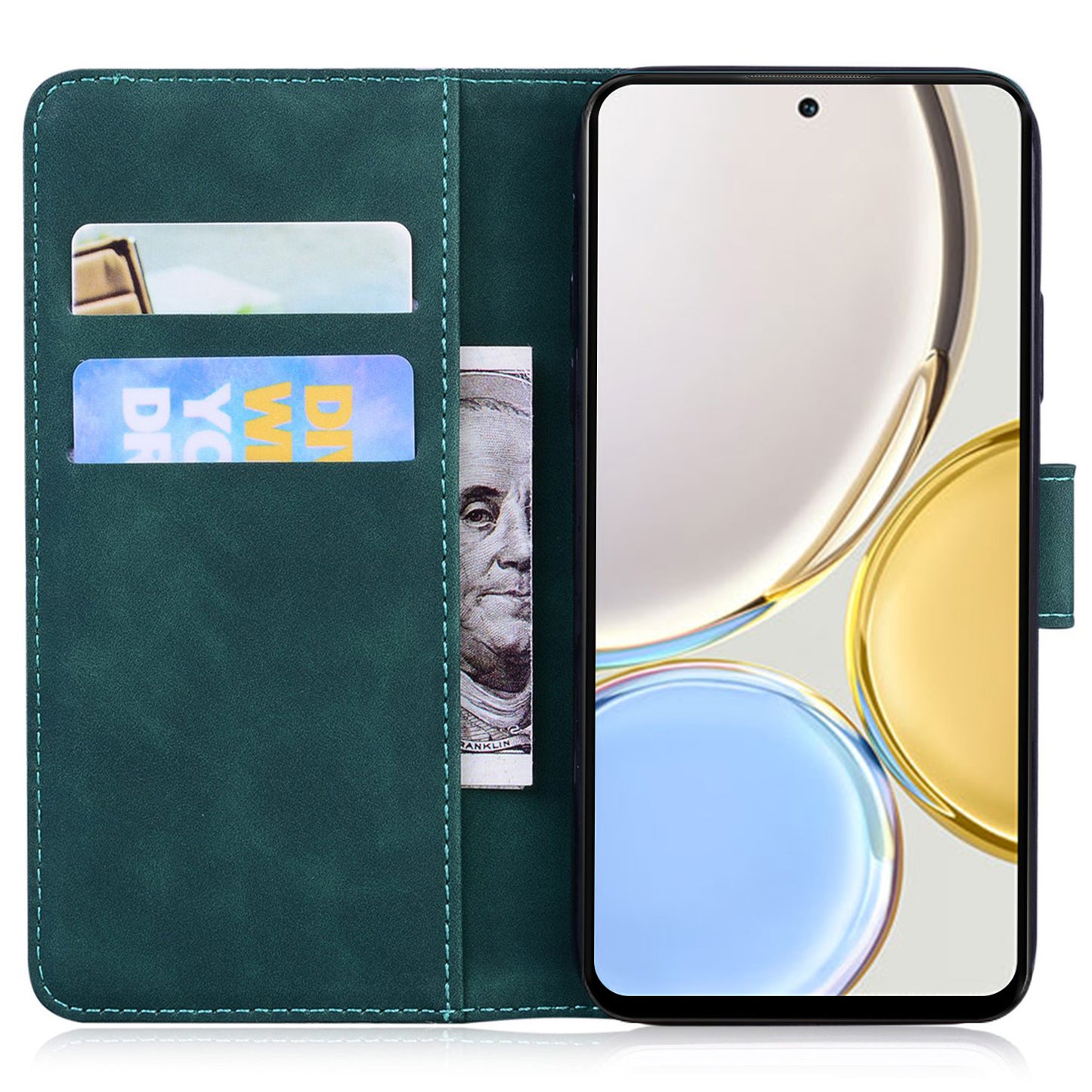 For Honor 90 Pro Anti-Scratch Wallet Phone Case Butterfly Printing Skin-Touch PU Leather Flip Cover