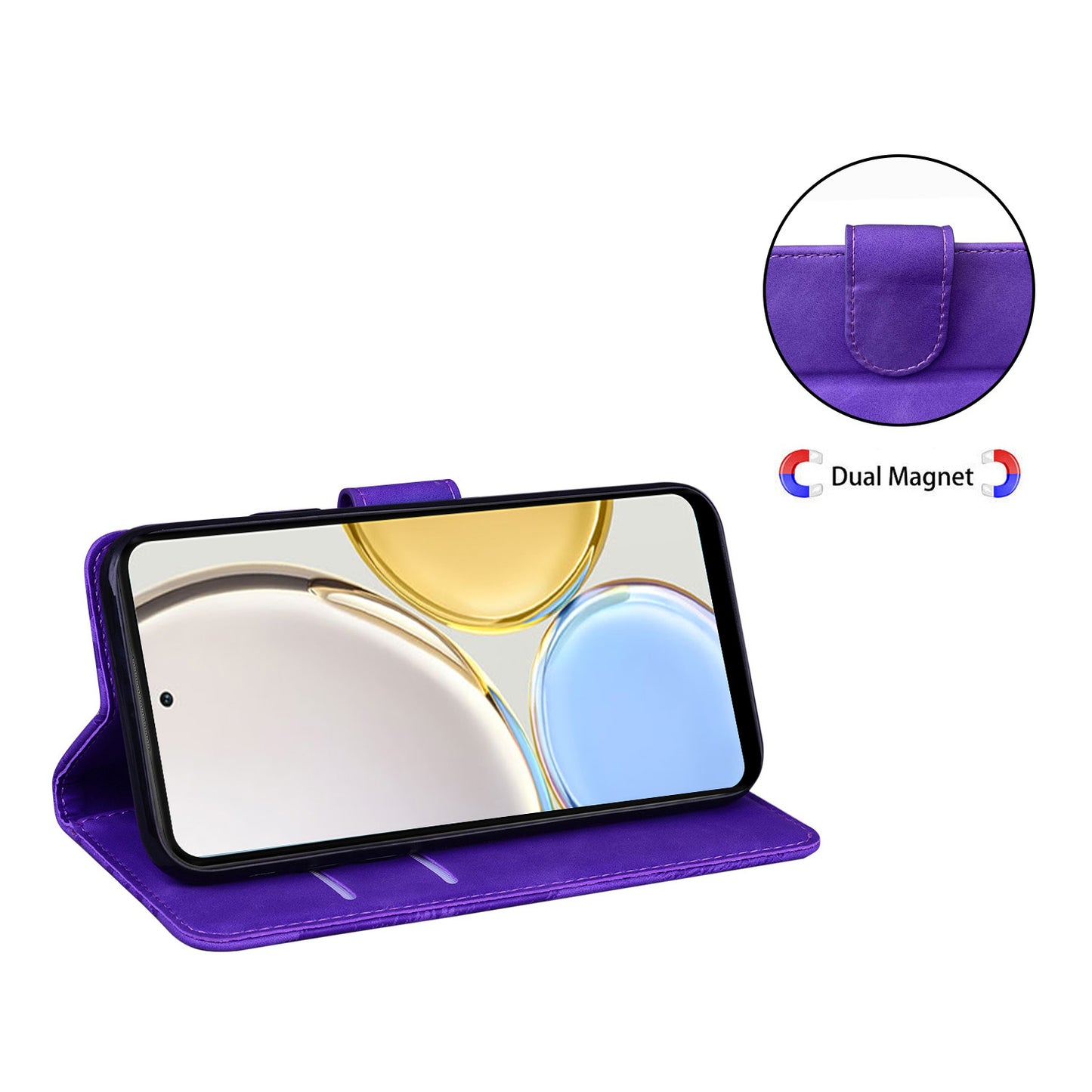 For Honor 90 Pro Anti-Scratch Wallet Phone Case Butterfly Printing Skin-Touch PU Leather Flip Cover