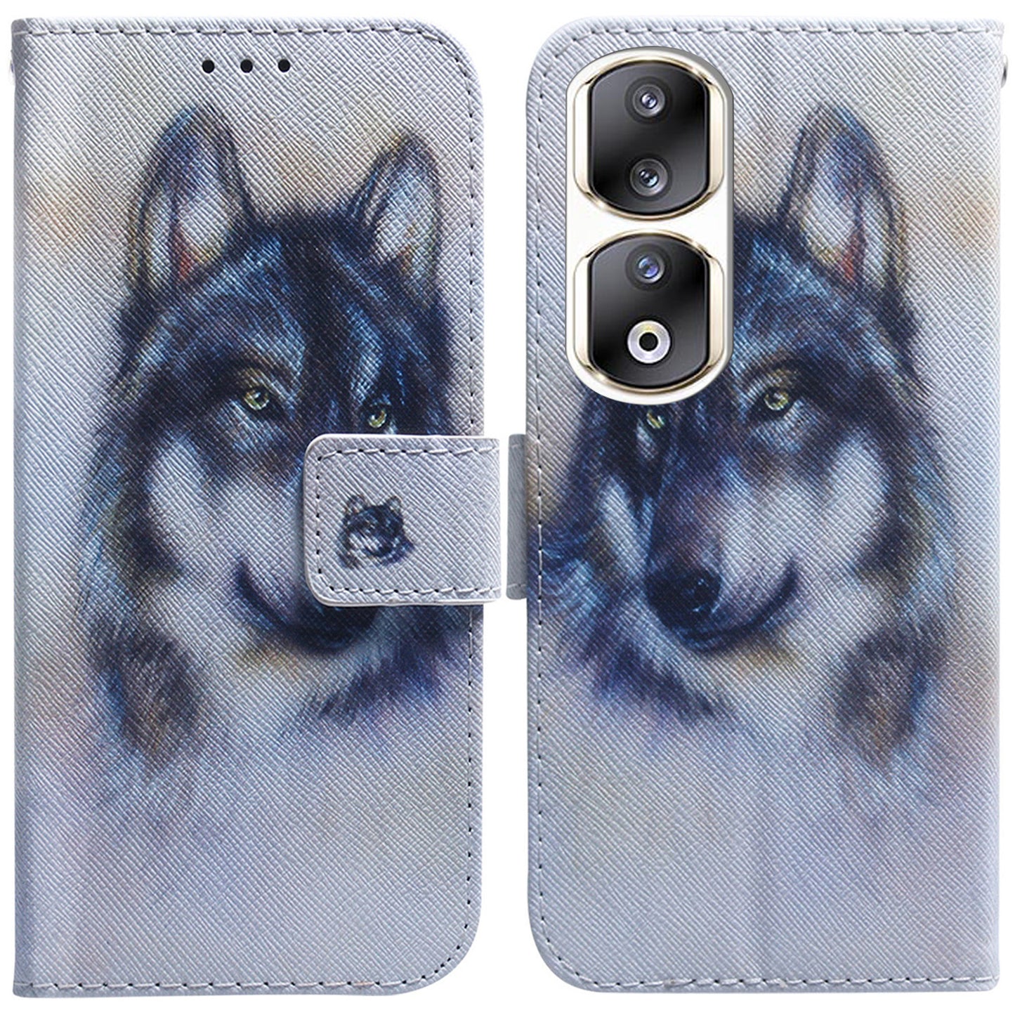 For Honor 90 Pro PU Leather Stand Anti-drop Phone Case Pattern Printing Wallet Cover