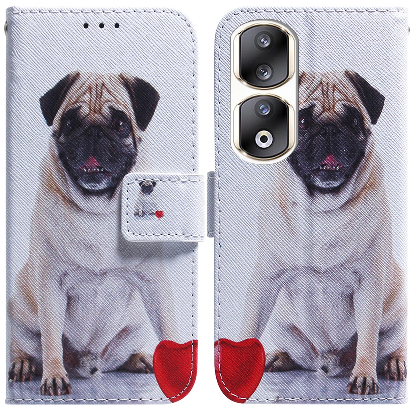 For Honor 90 Pro PU Leather Stand Anti-drop Phone Case Pattern Printing Wallet Cover