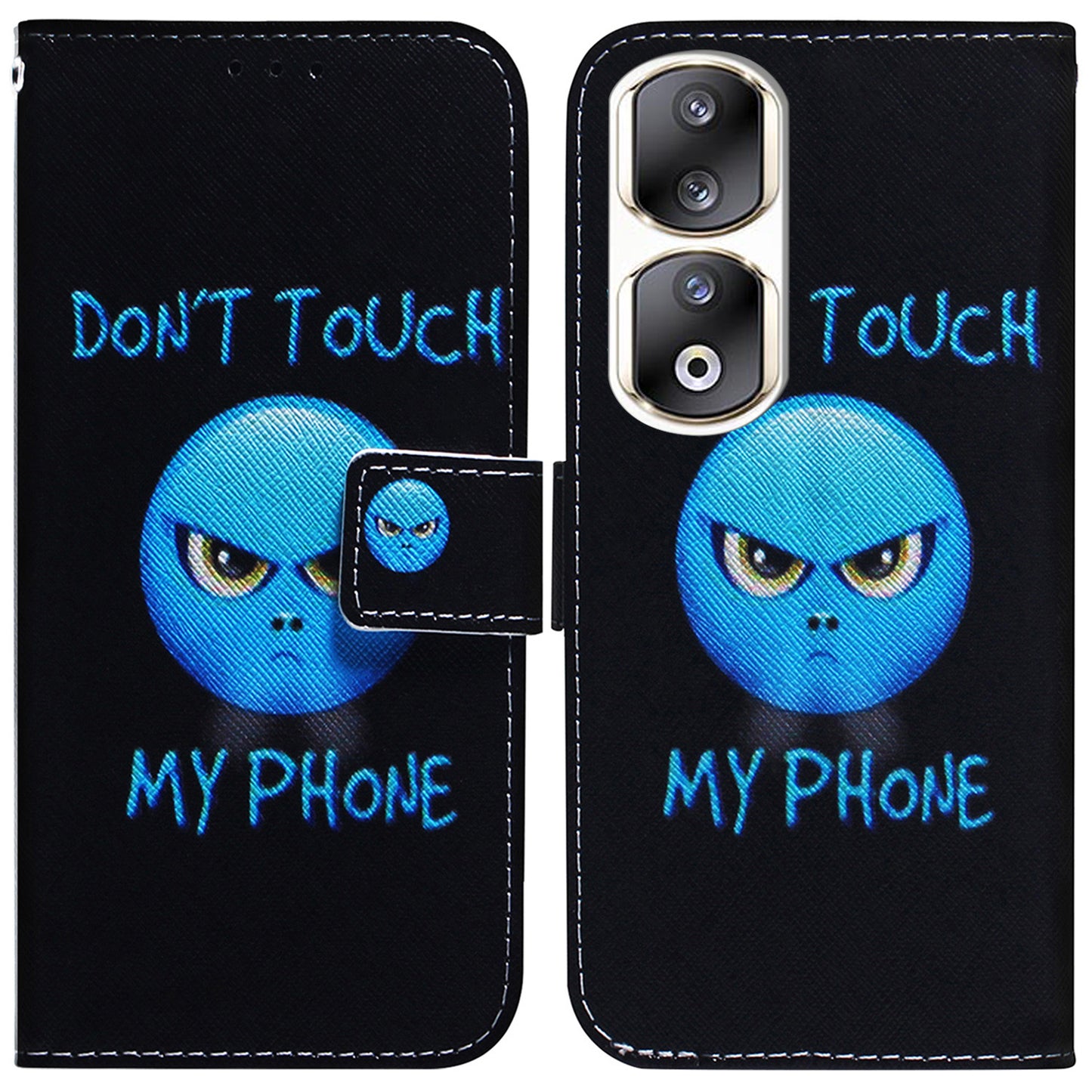 For Honor 90 Pro PU Leather Stand Anti-drop Phone Case Pattern Printing Wallet Cover