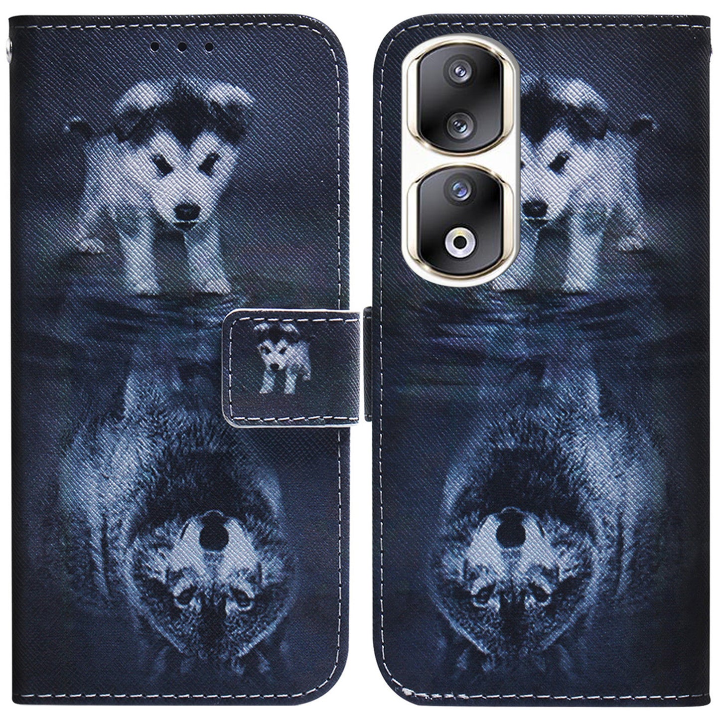 For Honor 90 Pro PU Leather Stand Anti-drop Phone Case Pattern Printing Wallet Cover