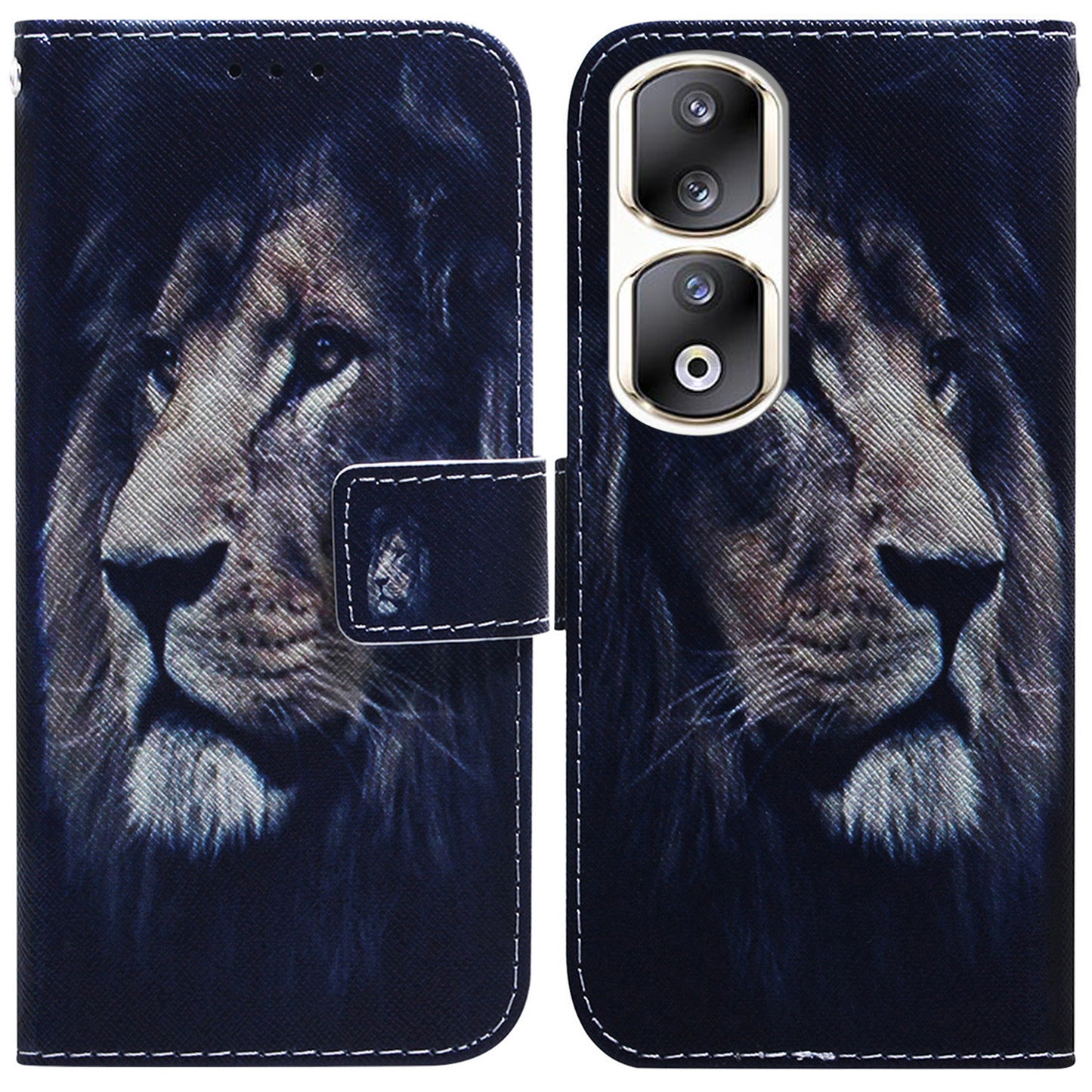 For Honor 90 Pro PU Leather Stand Anti-drop Phone Case Pattern Printing Wallet Cover