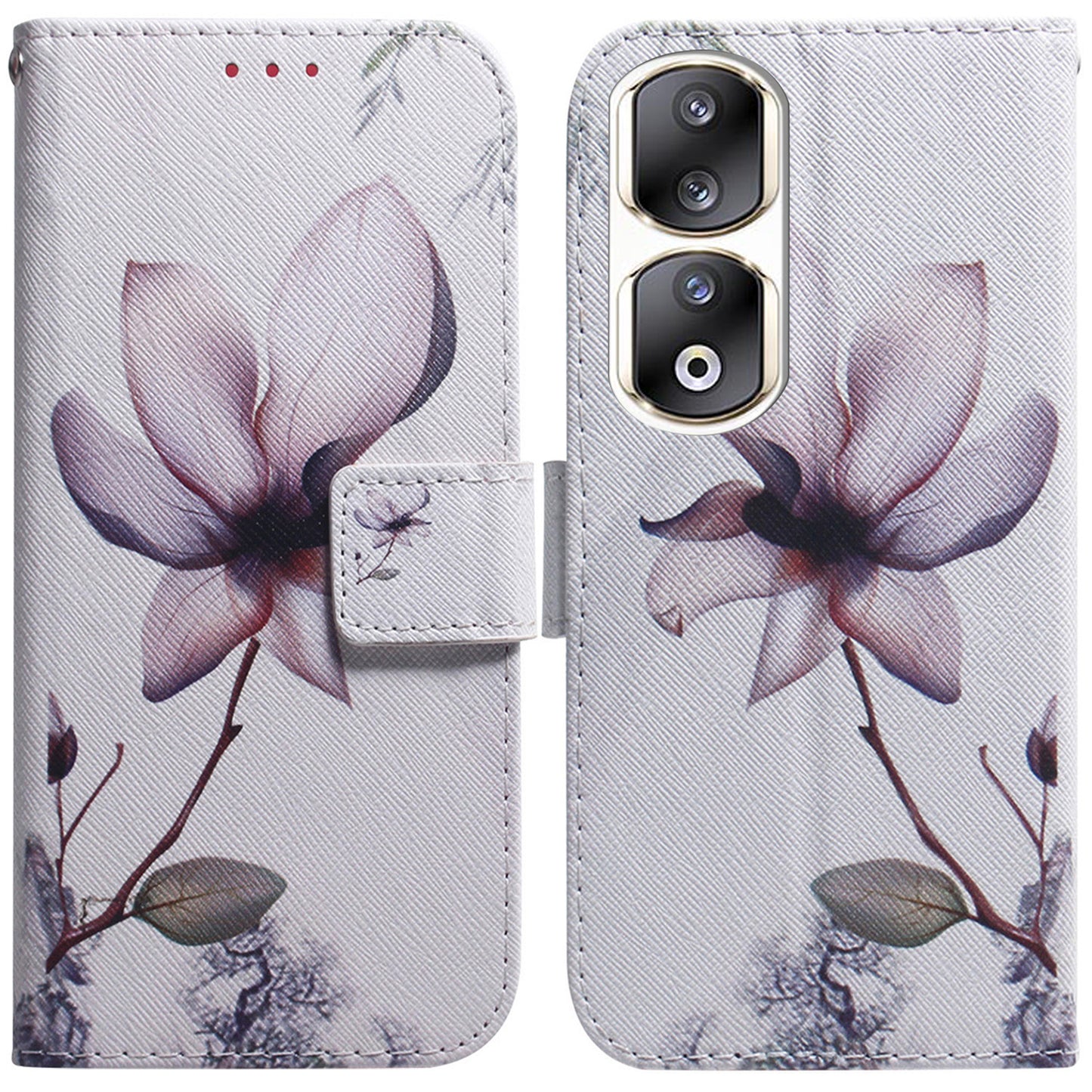 For Honor 90 Pro PU Leather Stand Anti-drop Phone Case Pattern Printing Wallet Cover
