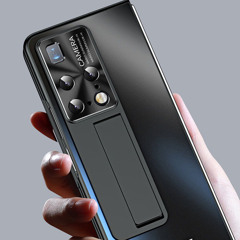 For Huawei Mate X2 / 5G Hard PC Kickstand Phone Case AG Matte Cover with Front Screen Protector / Stylus Pen