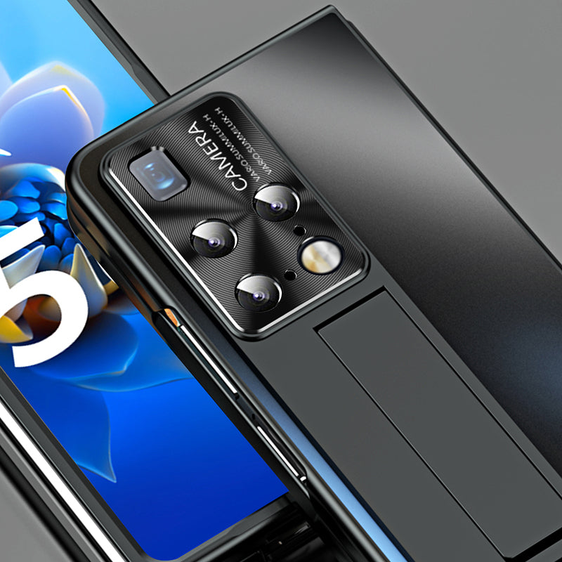 For Huawei Mate X2 / 5G Hard PC Kickstand Phone Case AG Matte Cover with Front Screen Protector / Stylus Pen