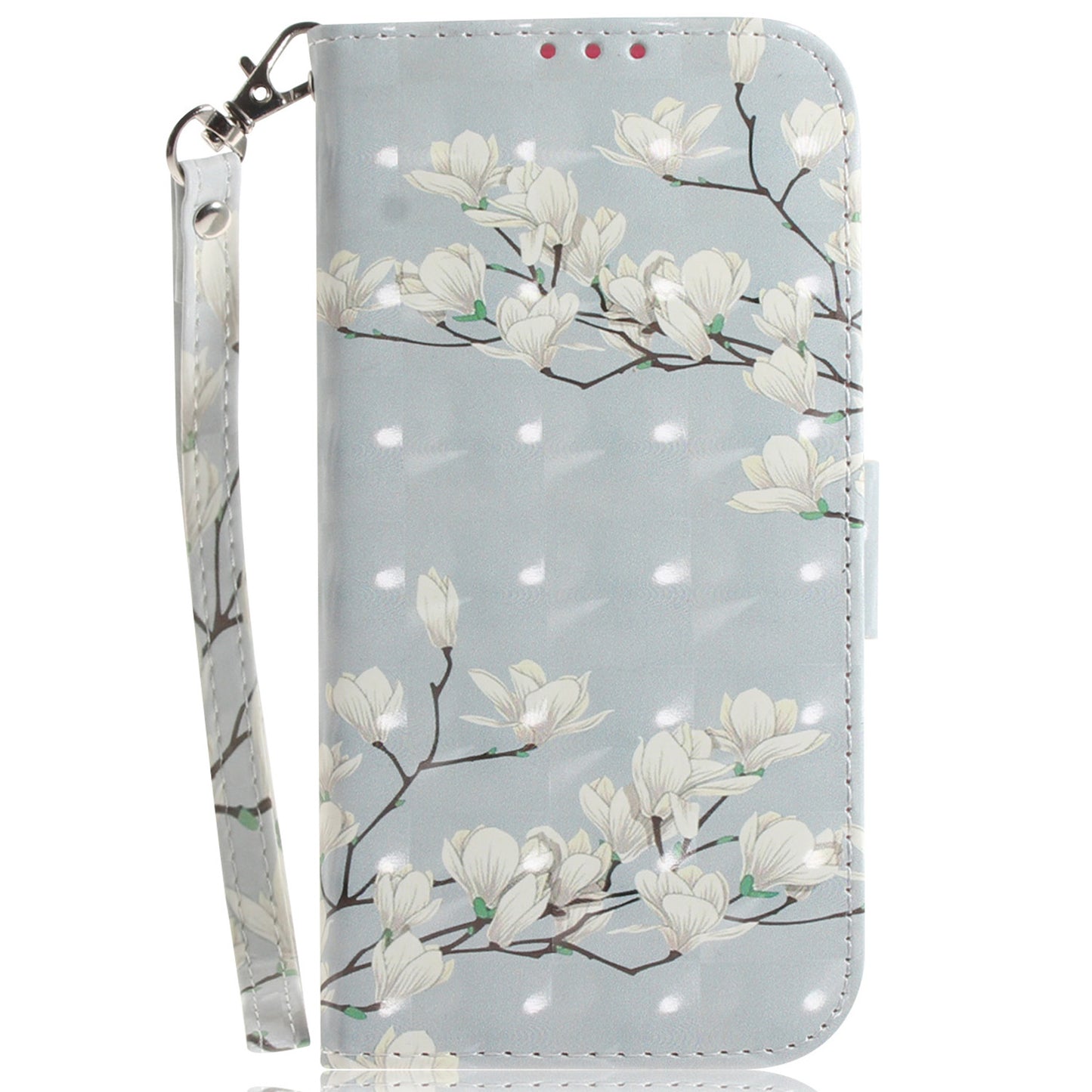 For Honor 90 PU Leather 3D Pattern Printed Phone Case Stand Wallet Drop-proof Cover with Strap