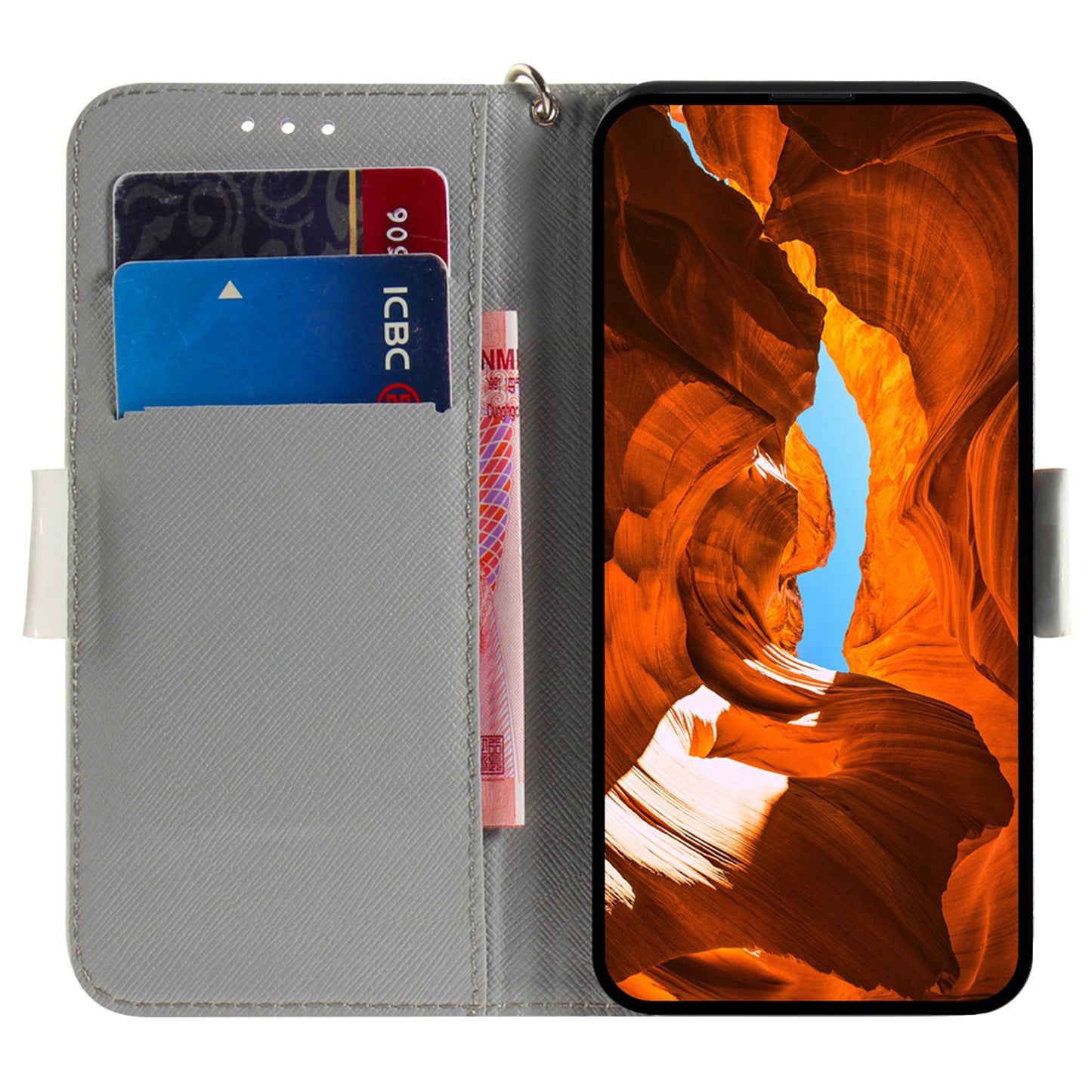 For Honor 90 PU Leather 3D Pattern Printed Phone Case Stand Wallet Drop-proof Cover with Strap