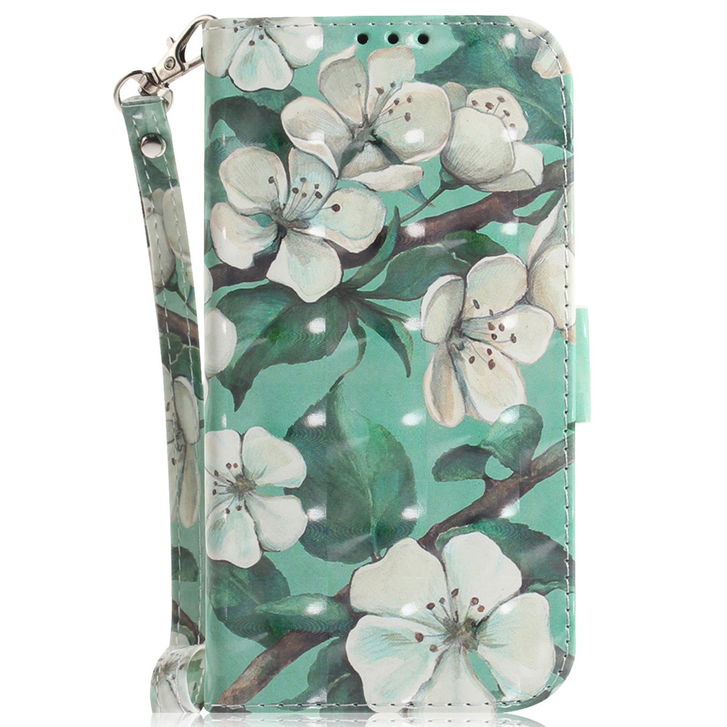 For Honor 90 PU Leather 3D Pattern Printed Phone Case Stand Wallet Drop-proof Cover with Strap
