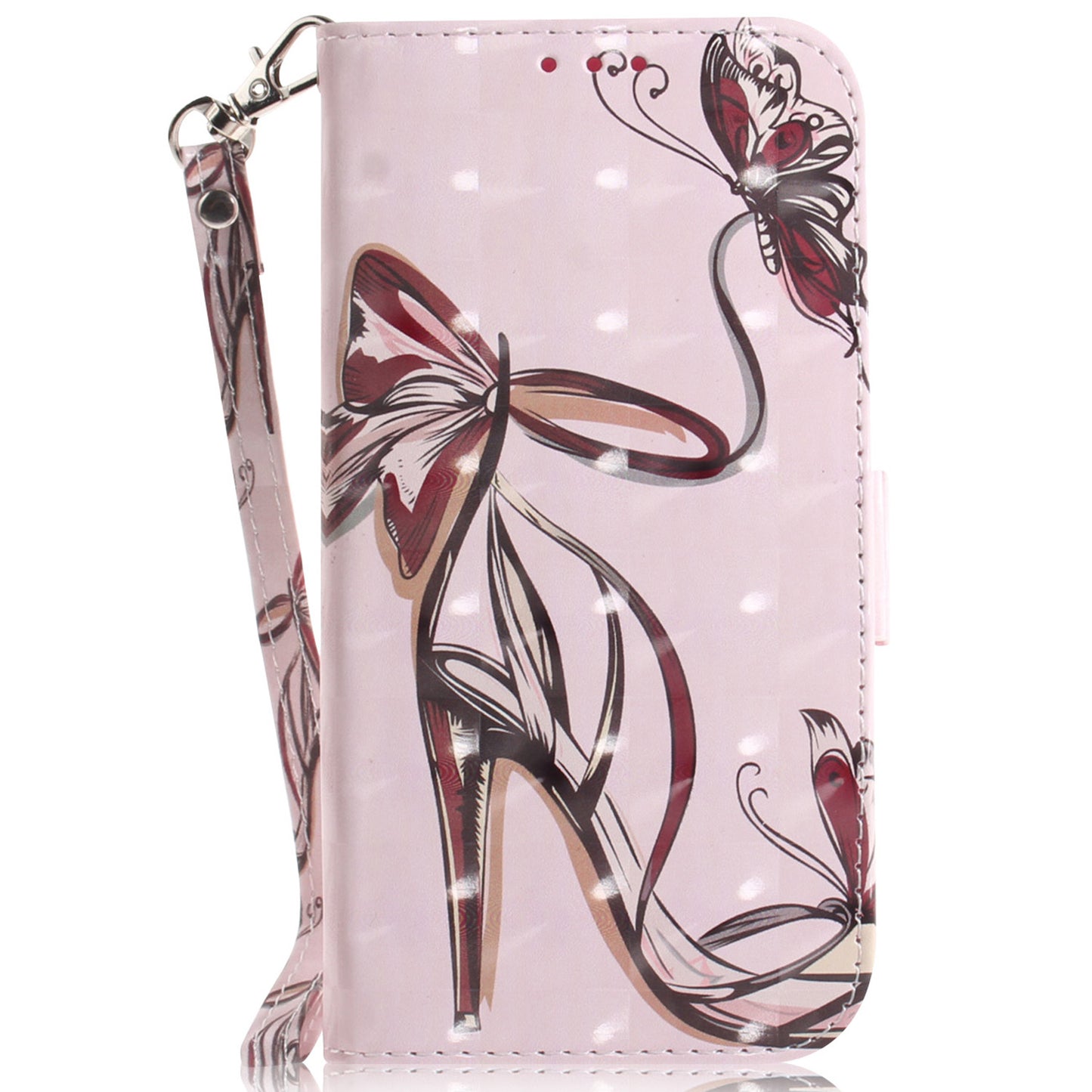 For Honor 90 PU Leather 3D Pattern Printed Phone Case Stand Wallet Drop-proof Cover with Strap