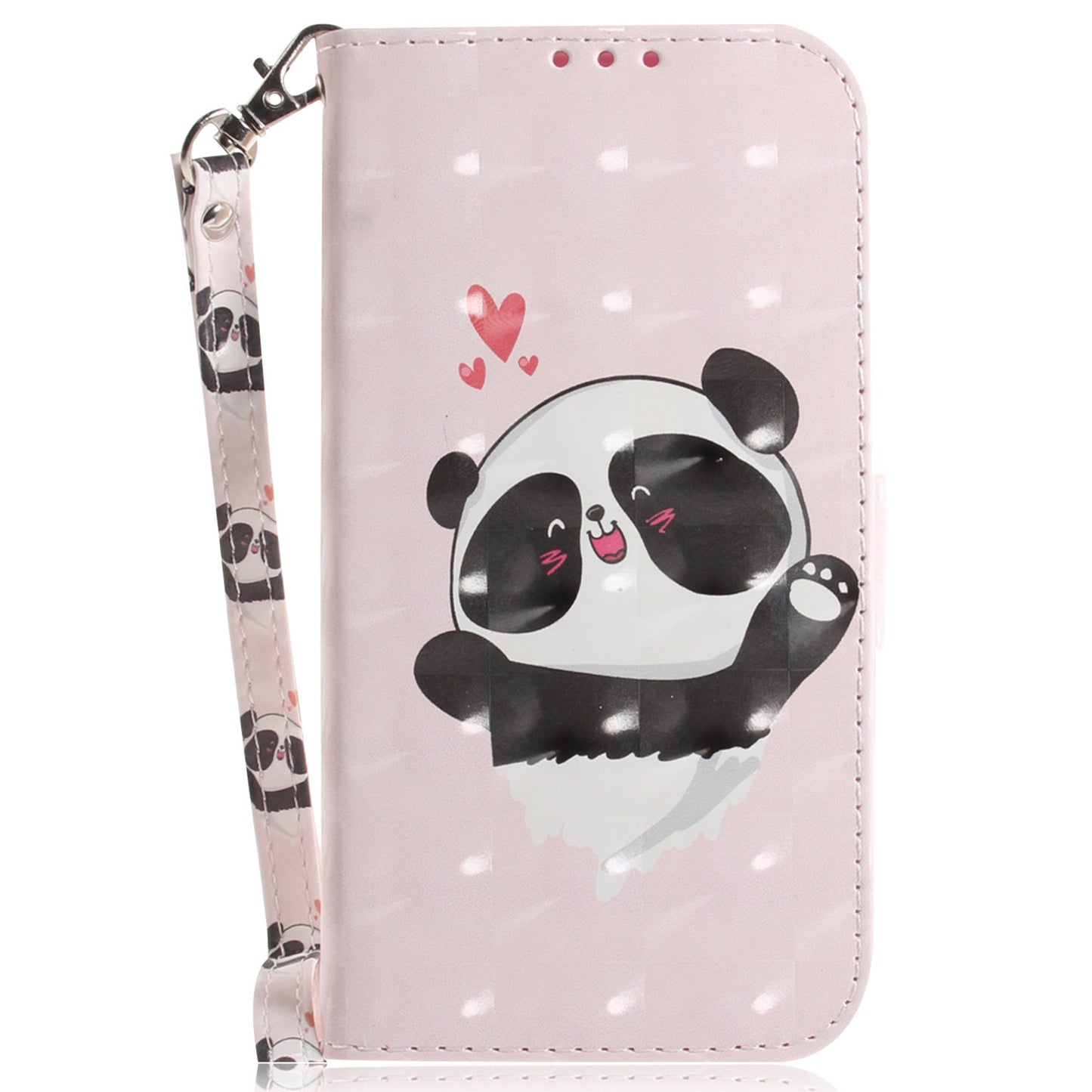For Honor 90 PU Leather 3D Pattern Printed Phone Case Stand Wallet Drop-proof Cover with Strap