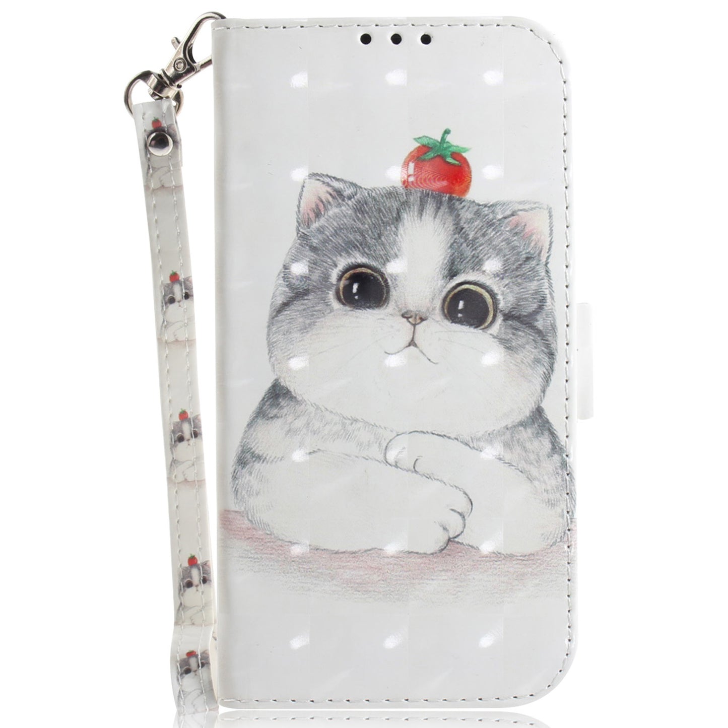For Honor 90 PU Leather 3D Pattern Printed Phone Case Stand Wallet Drop-proof Cover with Strap