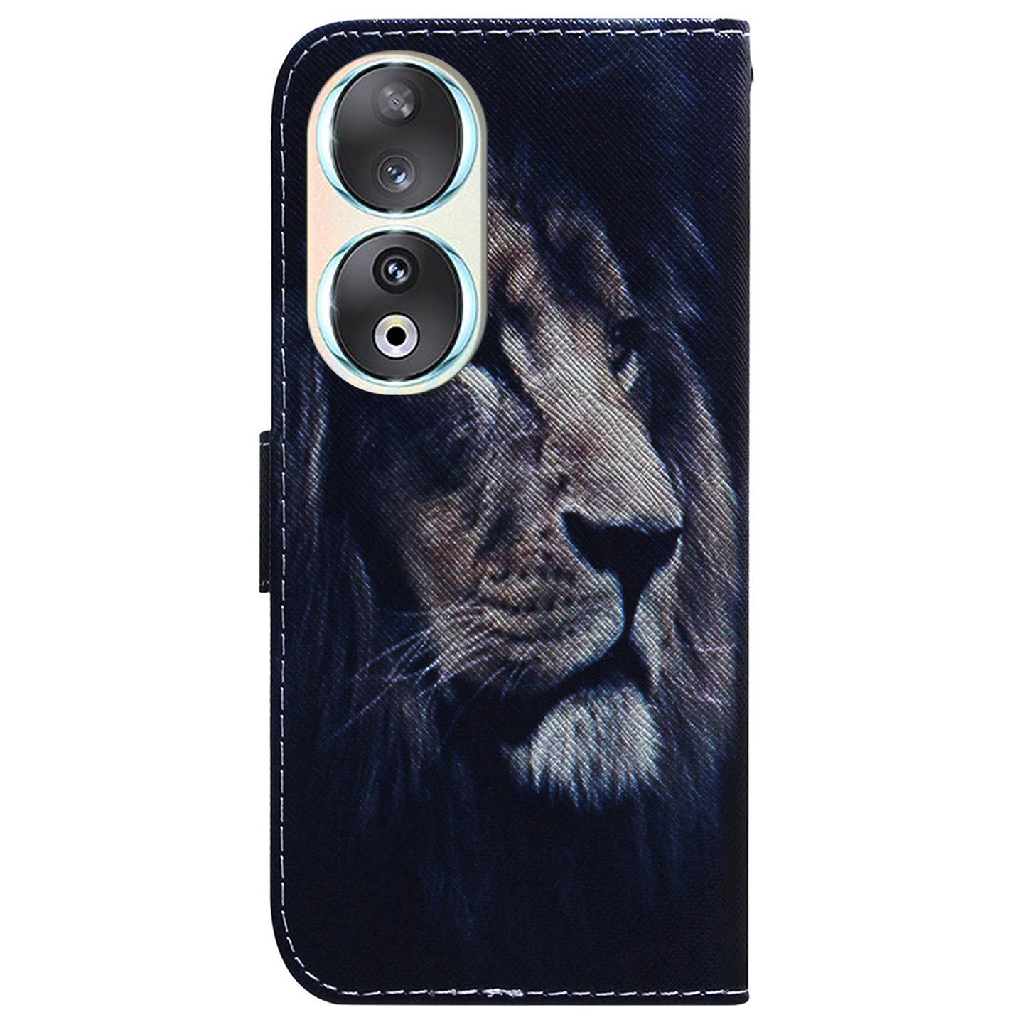 For Honor 90 Pattern Printing PU Leather Shockproof Phone Case Flip Stand Wallet Cover
