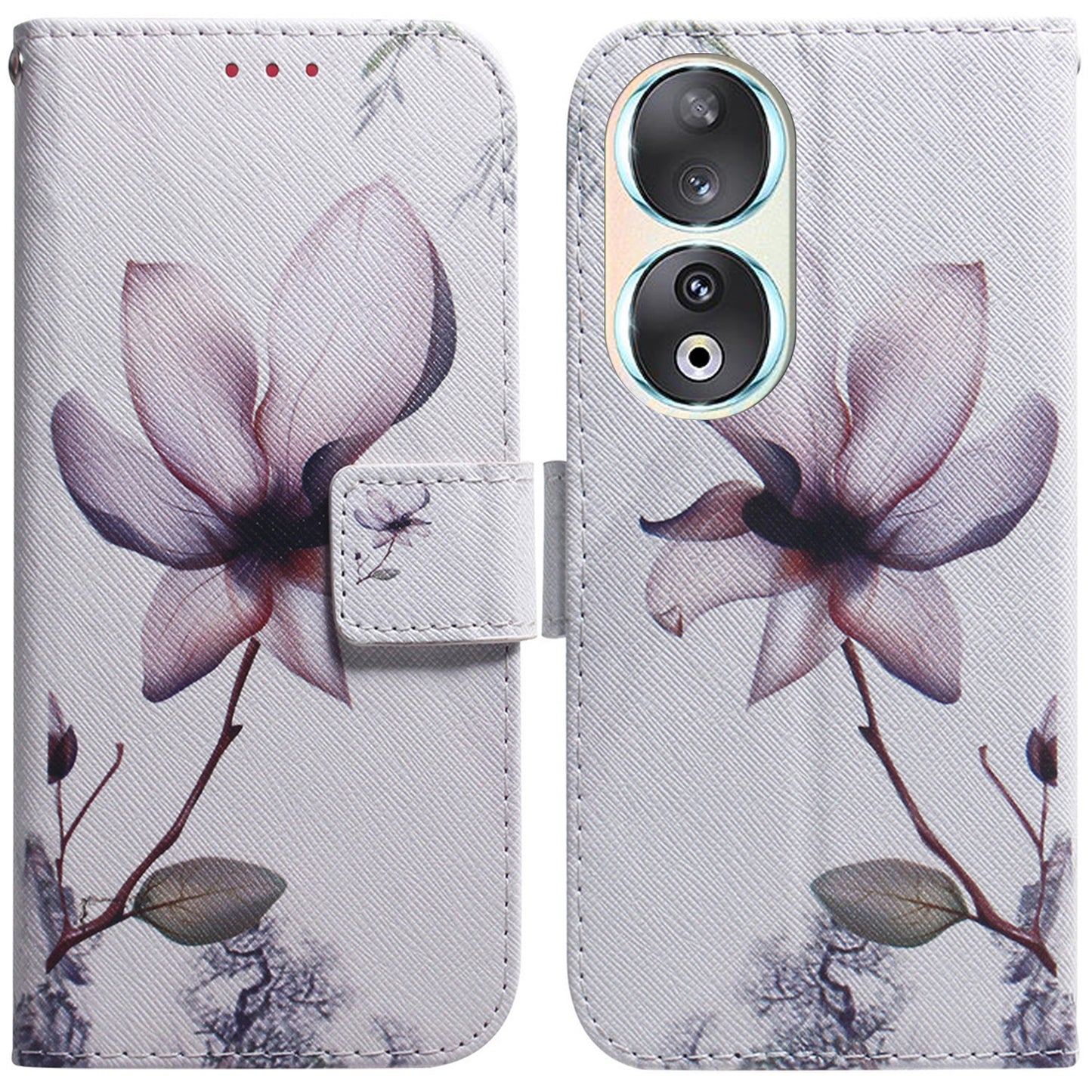 For Honor 90 Pattern Printing PU Leather Shockproof Phone Case Flip Stand Wallet Cover