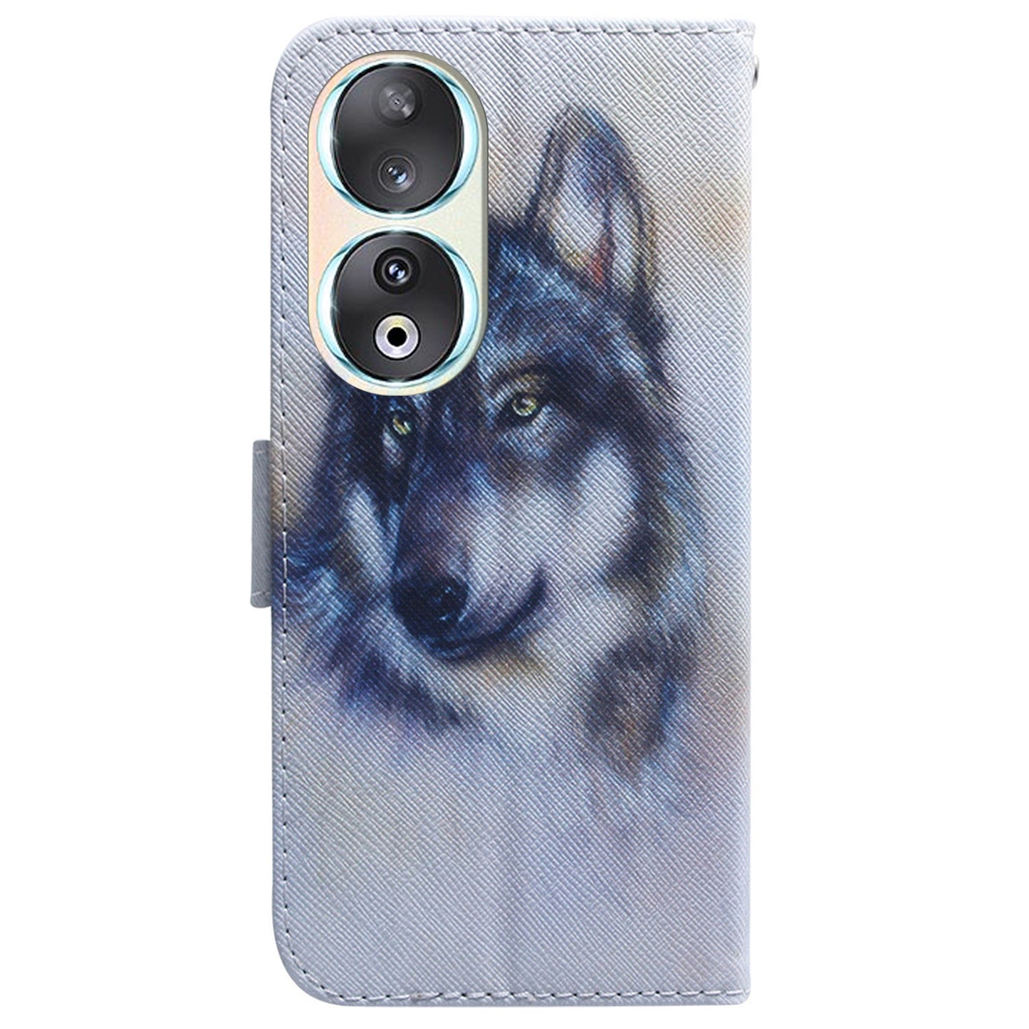 For Honor 90 Pattern Printing PU Leather Shockproof Phone Case Flip Stand Wallet Cover
